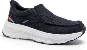 OrthoComfoot Women's Orthopedic Slip On Loafers: Comfortable Orthotic Walking Shoes with Arch Support for Plantar Fasciitis, Canvas Thick Sole Loafers for Foot and Heel Pain Relief