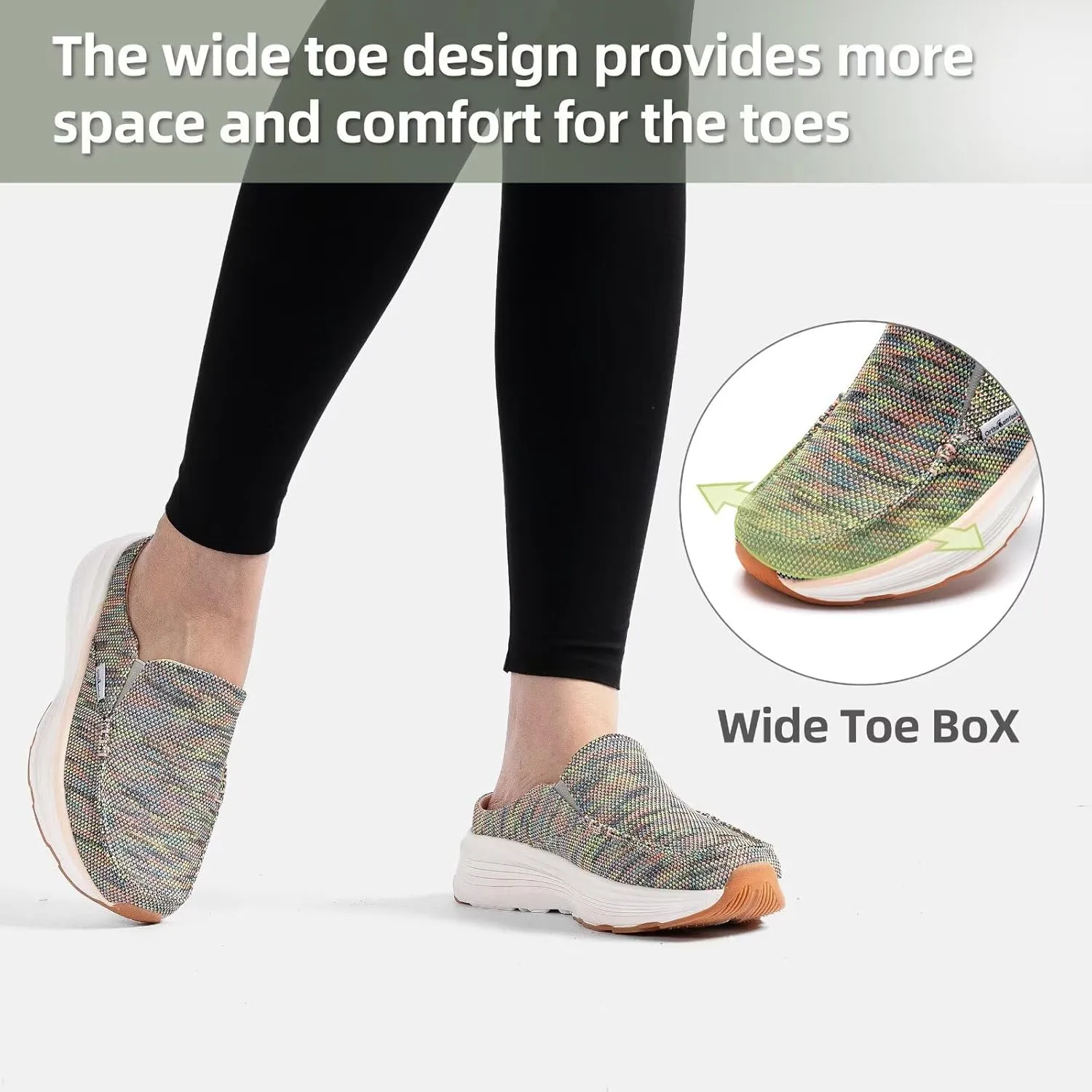 OrthoComfoot Women's Orthopedic Slip-On Loafers Walking Shoes: Comfortable Arch Suppor Slippers for Plantar Fasciitis, Casual Soft Orthotic Shoes for Foot and Heel Pain Relief
