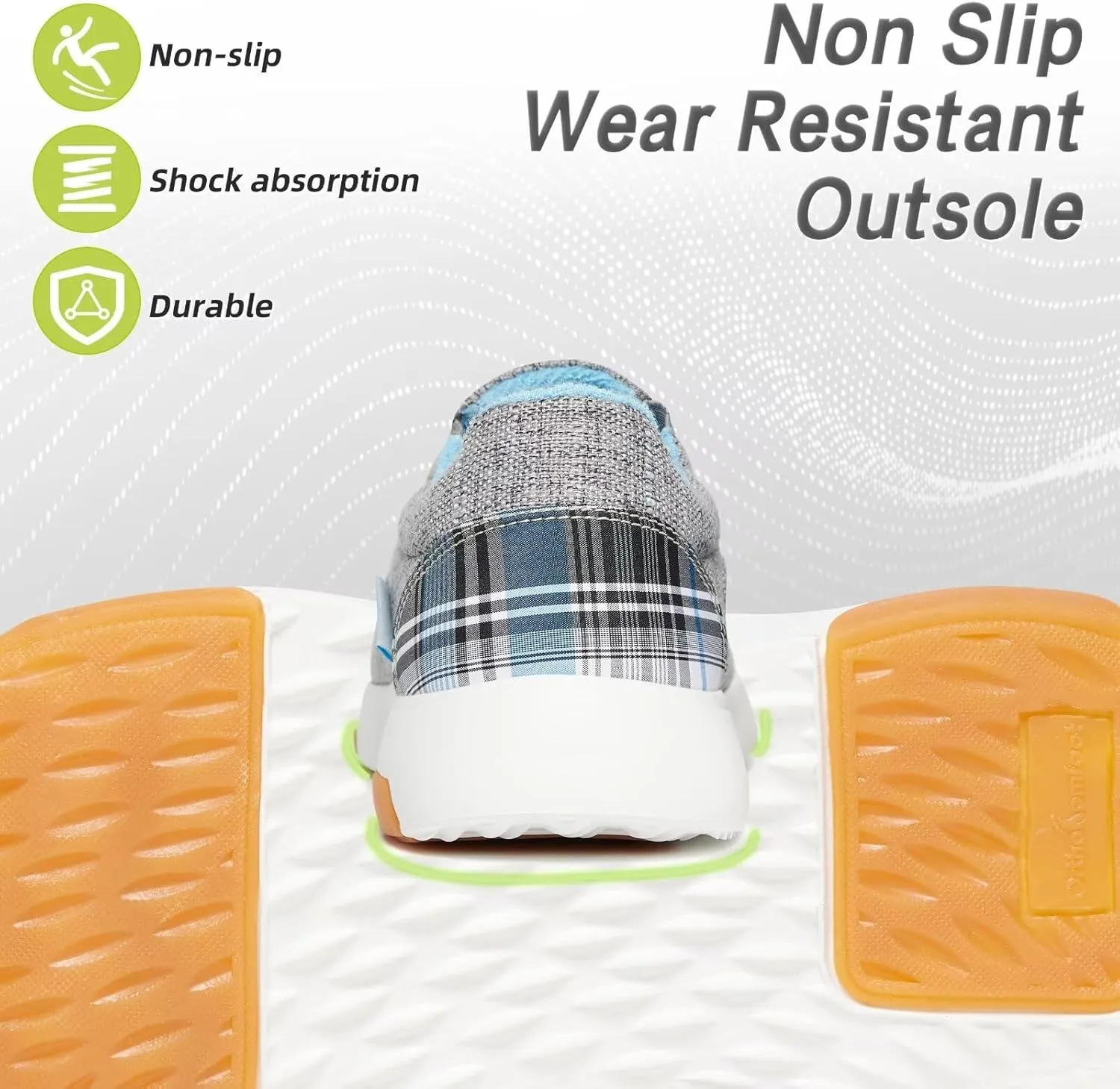 OrthoComfoot Women's Orthopedic Slip-On Loafers Walking Shoes: Comfortable Plantar Fasciitis Loafers with Arch Support for Flat Feet, Casual Orthotic Shoes for Foot and Heel Pain Relief