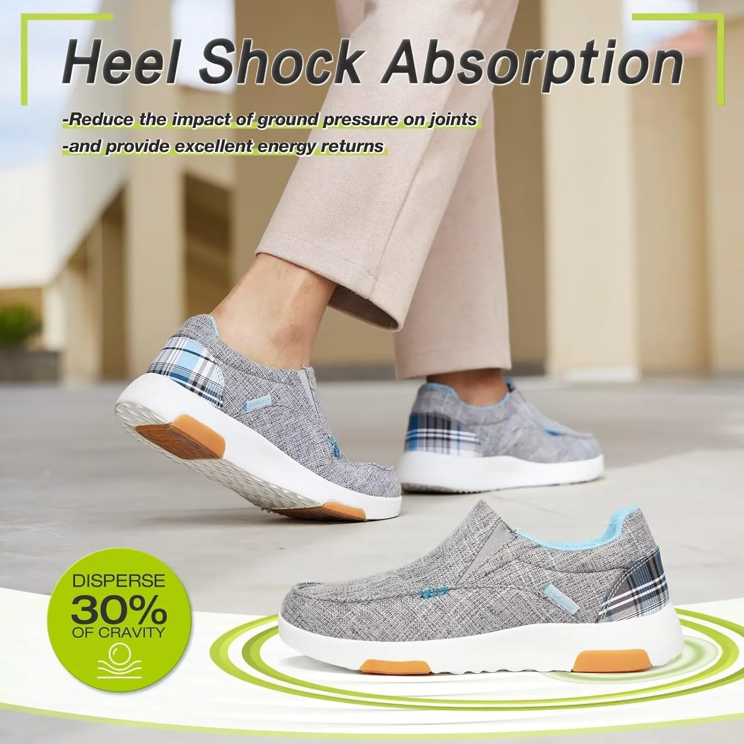 OrthoComfoot Women's Orthopedic Slip-On Loafers Walking Shoes: Comfortable Plantar Fasciitis Loafers with Arch Support for Flat Feet, Casual Orthotic Shoes for Foot and Heel Pain Relief
