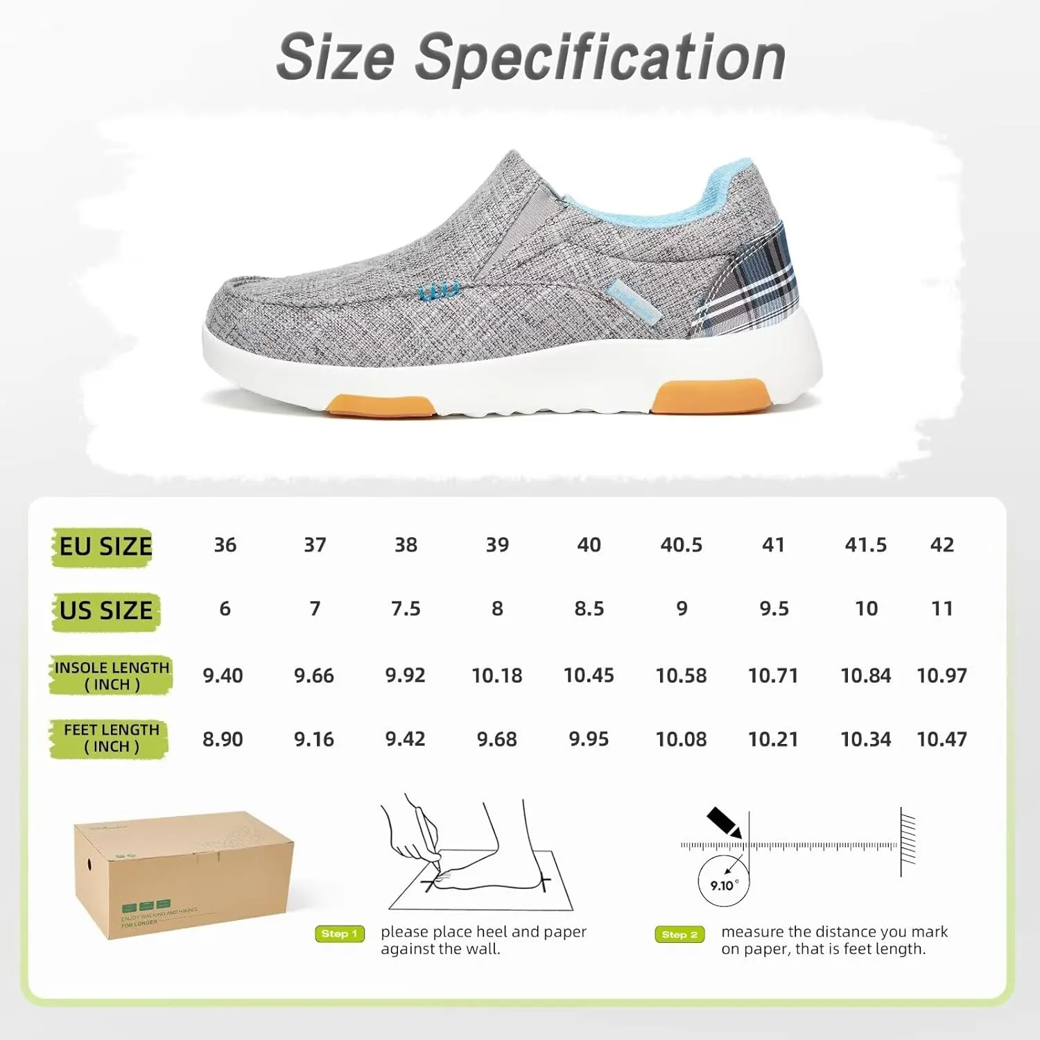 OrthoComfoot Women's Orthopedic Slip-On Loafers Walking Shoes: Comfortable Plantar Fasciitis Loafers with Arch Support for Flat Feet, Casual Orthotic Shoes for Foot and Heel Pain Relief