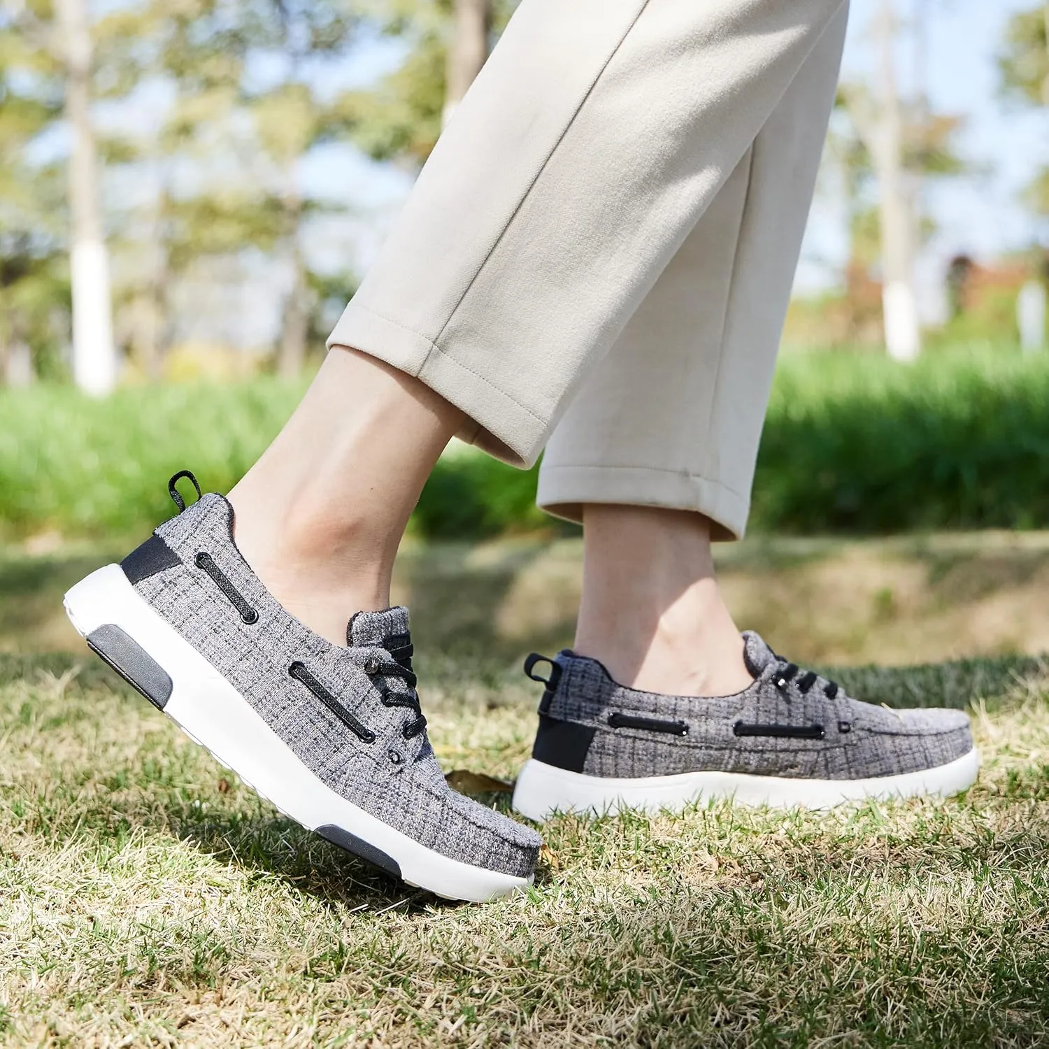 OrthoComfoot Women's Orthopedic Walking Shoes Slip On Loafers: Comfortable Orthotic Shoes with Arch Support for Flat Feet, Casual Plantar Fasciitis Deck Loafers for Heel and Foot Pain Relief