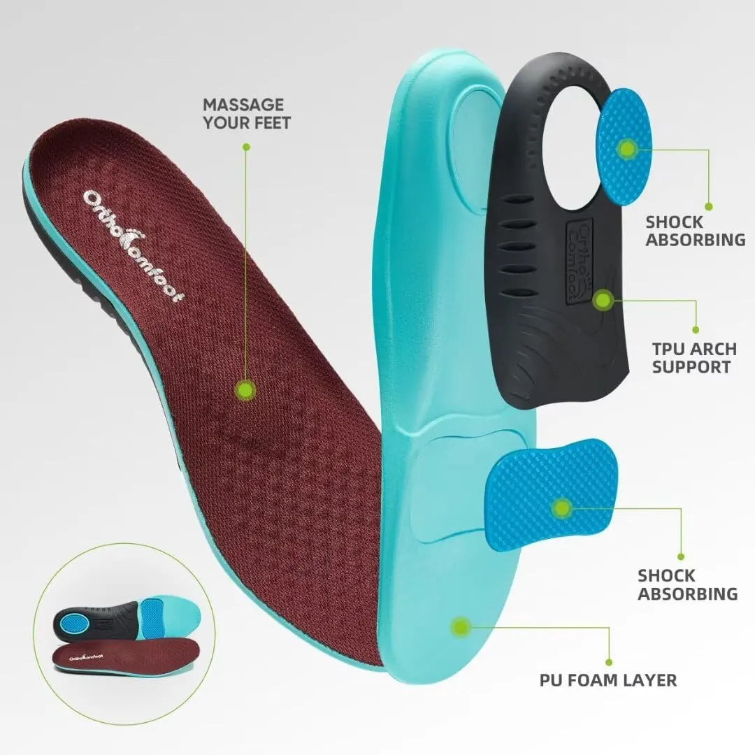 OrthoComfoot Women's Orthopedic Walking Shoes Slip On Loafers: Comfortable Orthotic Shoes with Arch Support for Flat Feet, Casual Plantar Fasciitis Deck Loafers for Heel and Foot Pain Relief