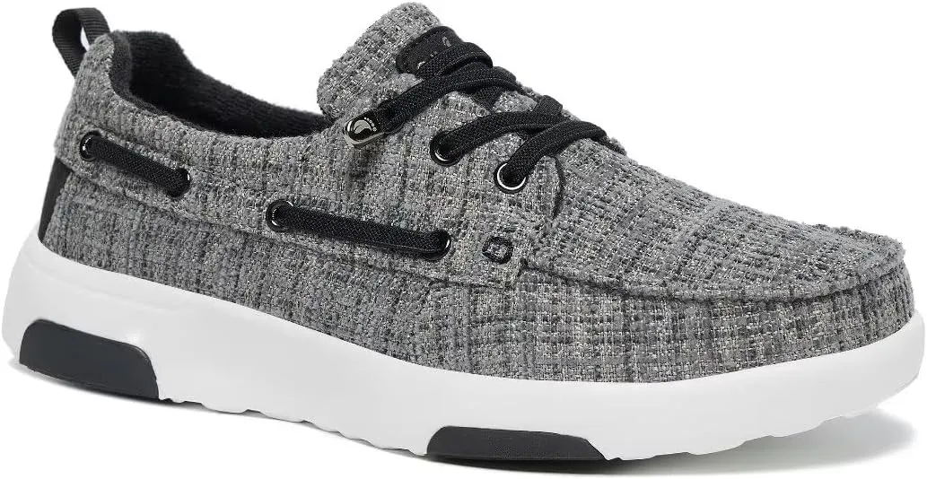 OrthoComfoot Women's Orthopedic Walking Shoes Slip On Loafers: Comfortable Orthotic Shoes with Arch Support for Flat Feet, Casual Plantar Fasciitis Deck Loafers for Heel and Foot Pain Relief