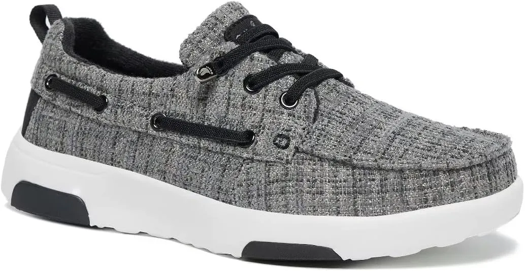 OrthoComfoot Women's Orthopedic Walking Shoes Slip On Loafers: Comfortable Orthotic Shoes with Arch Support for Flat Feet, Casual Plantar Fasciitis Deck Loafers for Heel and Foot Pain Relief