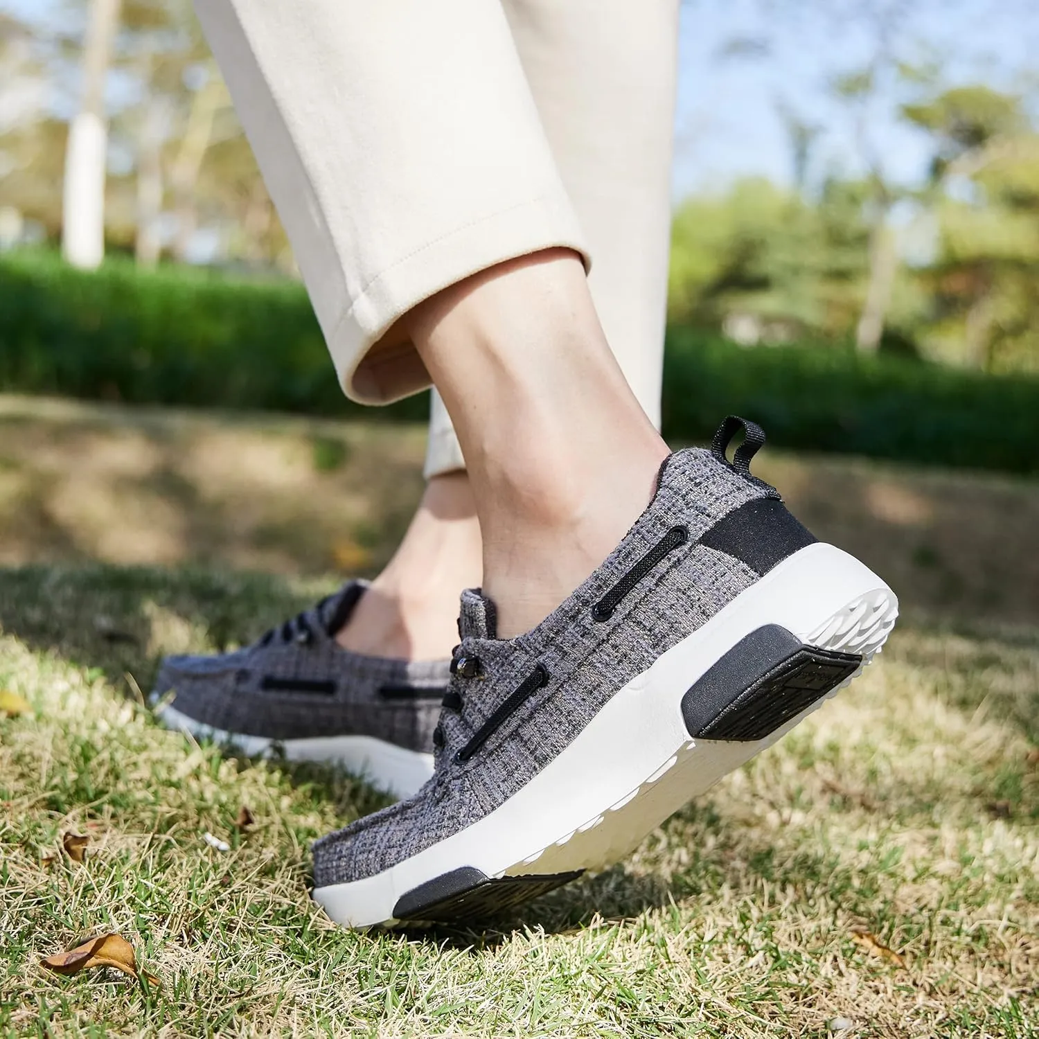 OrthoComfoot Women's Orthopedic Walking Shoes Slip On Loafers: Comfortable Orthotic Shoes with Arch Support for Flat Feet, Casual Plantar Fasciitis Deck Loafers for Heel and Foot Pain Relief