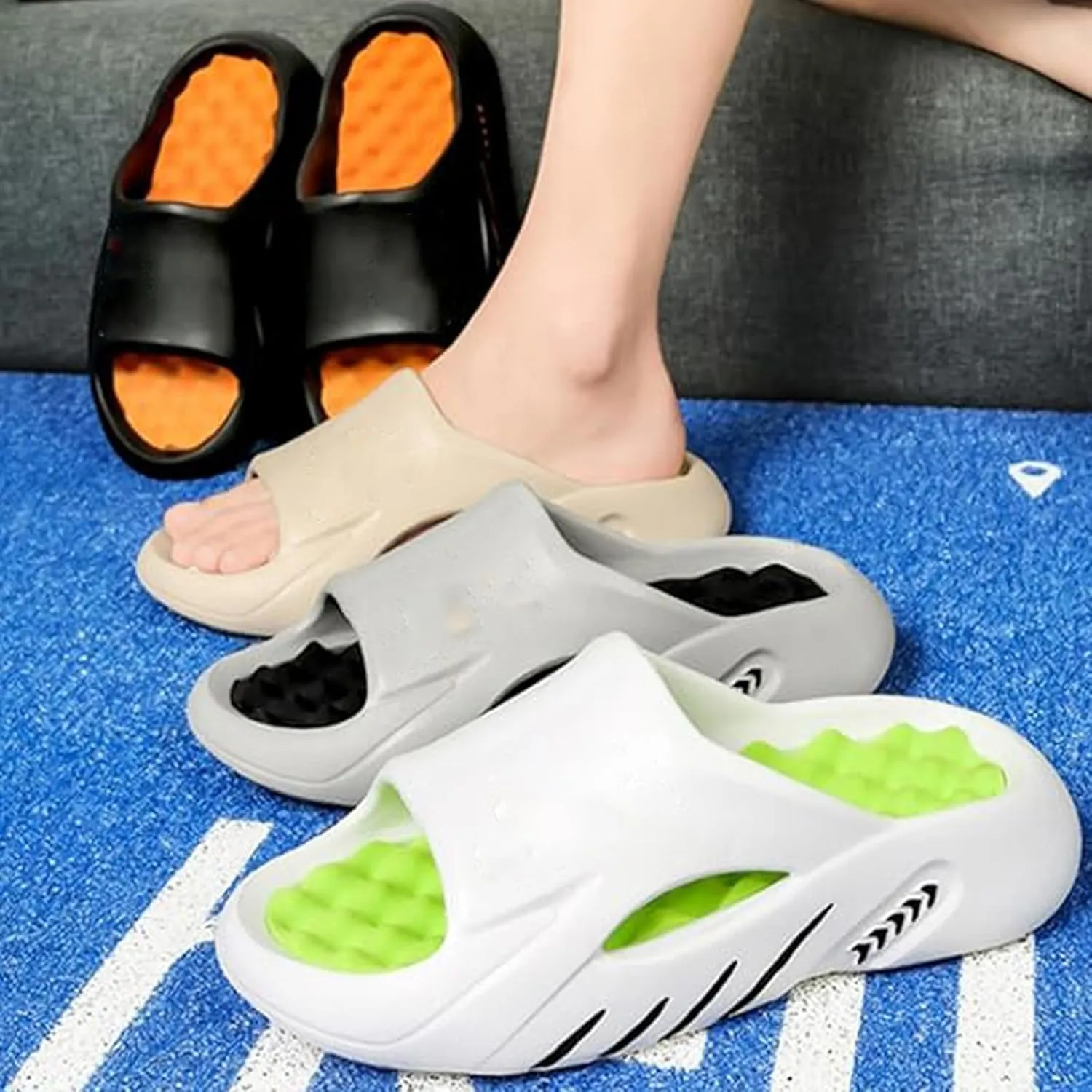 Orthopedic Massage Slippers, Orthoslipper Original Massage Flip Flop Couple Non-slip Cool Slides for Men and Women