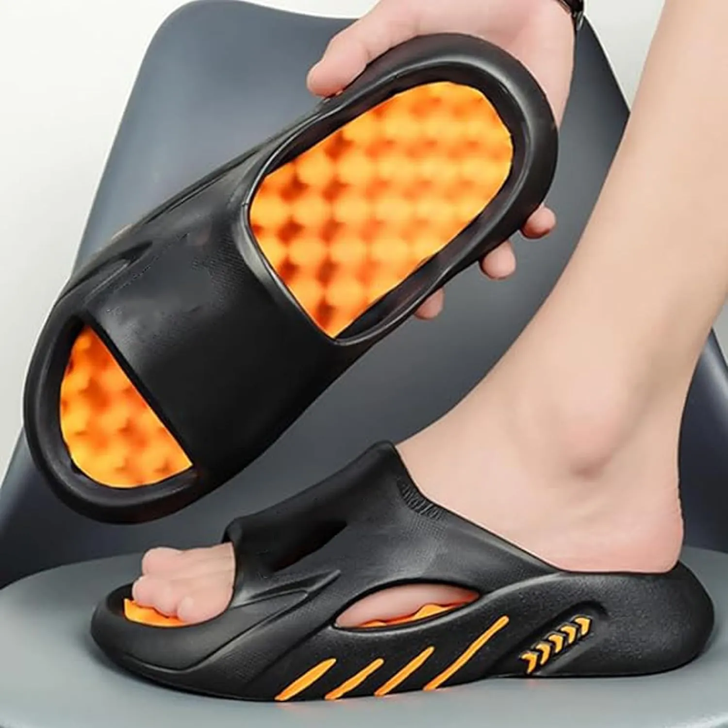 Orthopedic Massage Slippers, Orthoslipper Original Massage Flip Flop Couple Non-slip Cool Slides for Men and Women