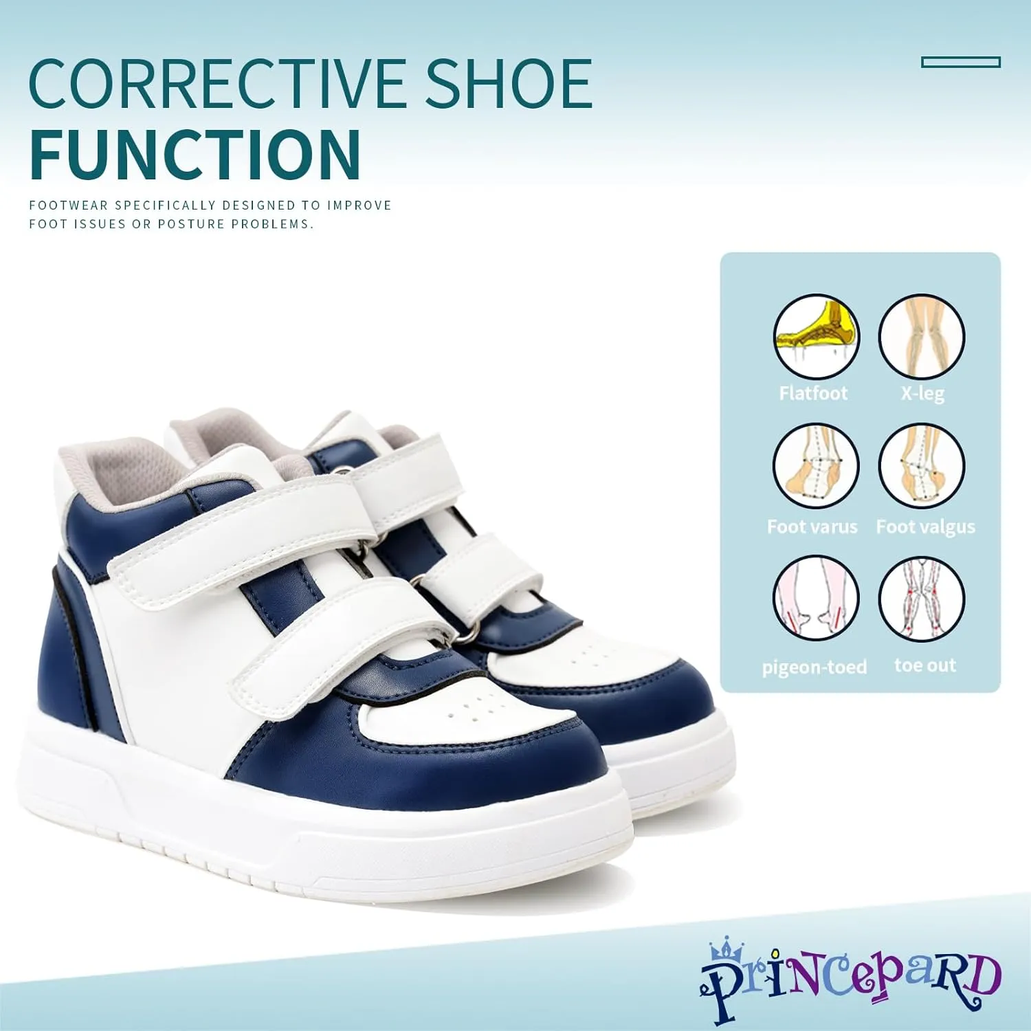 Orthopedic Shoes for Kids and Toddlers,Fashion Thick Sole Sneakers with Ankle and Arch Support