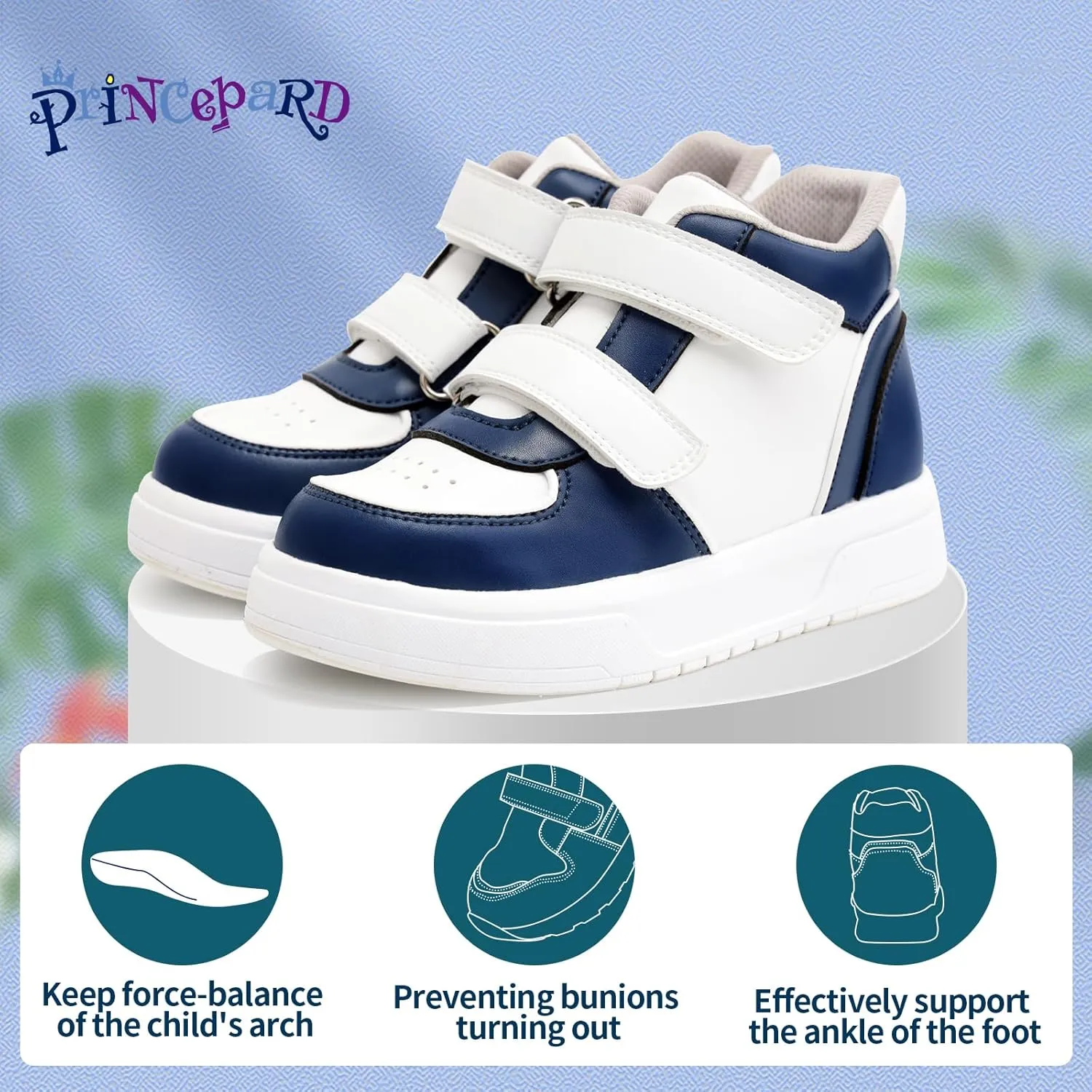 Orthopedic Shoes for Kids and Toddlers,Fashion Thick Sole Sneakers with Ankle and Arch Support