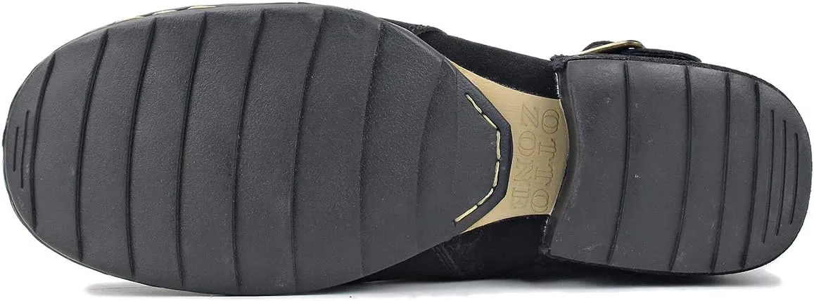 OSSTONE Moto Boots for Men Designer Fashion Zipper-up Leather Chukka western Boots Casual Shoes OS-5008-1-HH-US