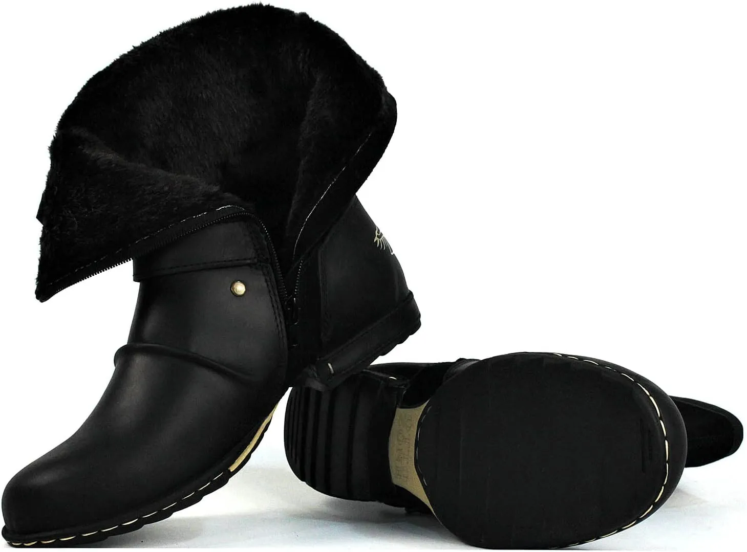 OSSTONE Moto Boots for Men Designer Fashion Zipper-up Leather Chukka western Boots Casual Shoes OS-5008-1-HH-US