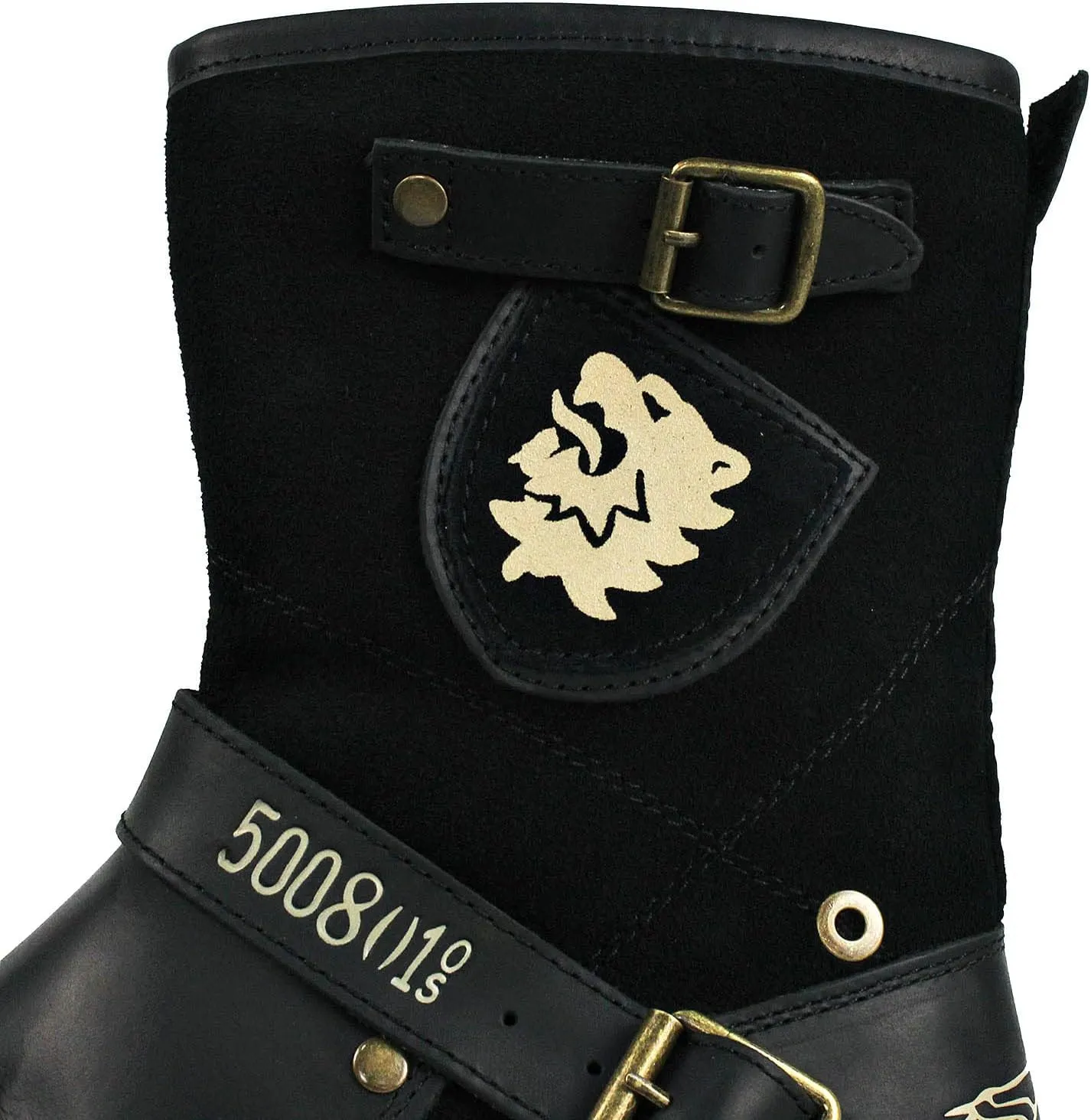 OSSTONE Moto Boots for Men Designer Fashion Zipper-up Leather Chukka western Boots Casual Shoes OS-5008-1-HH-US
