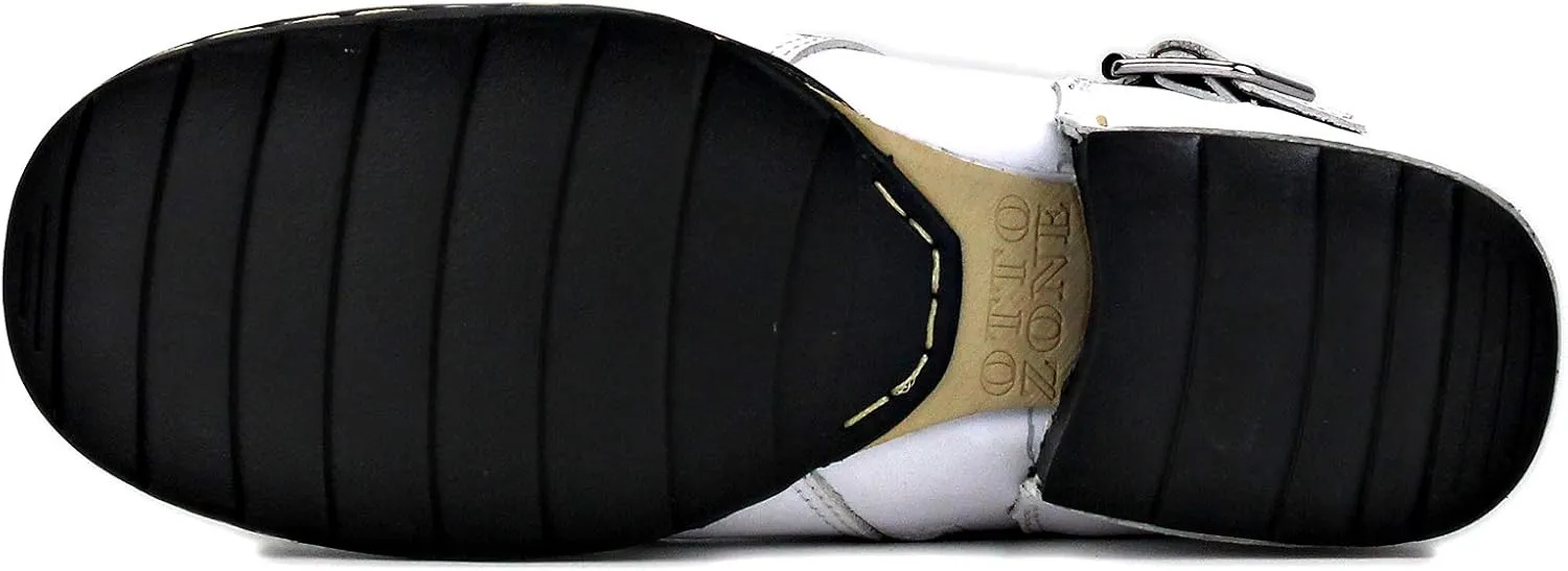 OSSTONE Moto Boots for Men Designer Fashion Zipper-up Leather Chukka western Boots Casual Shoes OS-5008-1-HH-US