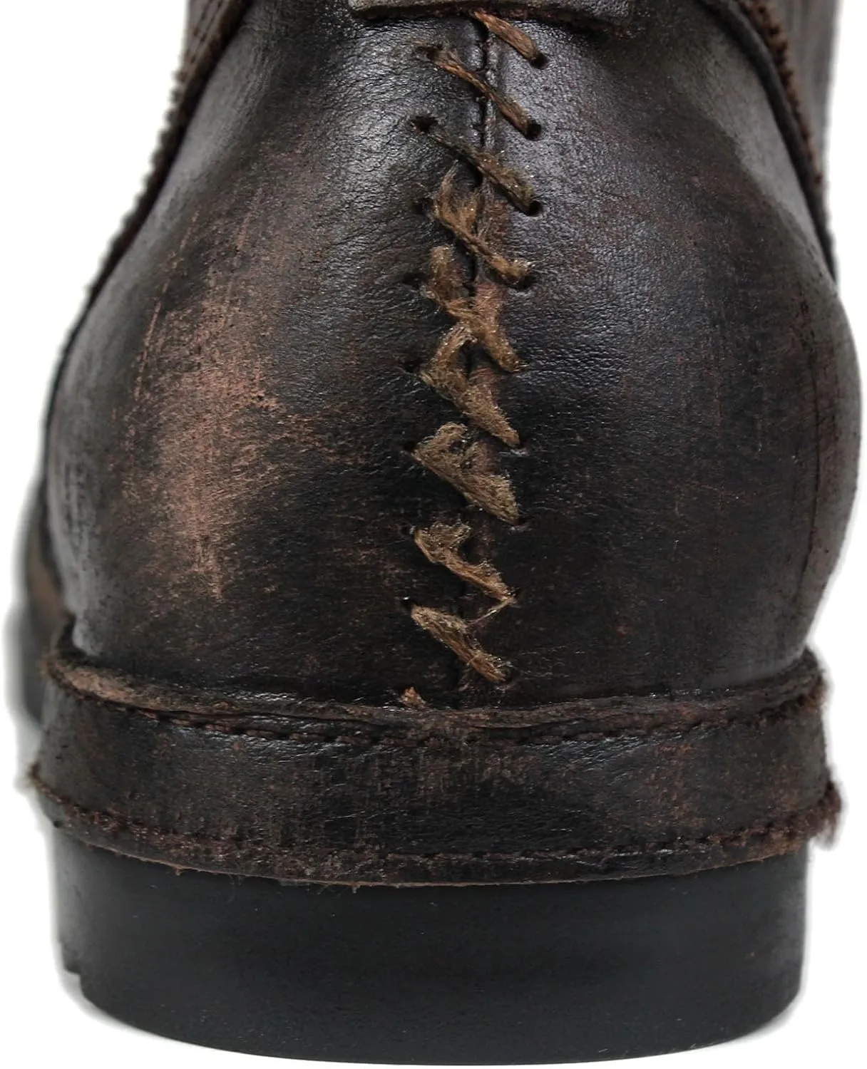 OSSTONE Moto Boots for Men Fashion lace-up Leather Chukka Boots Casual Shoes Metal Cleats OS-6015-3-A-US-R Metal Black