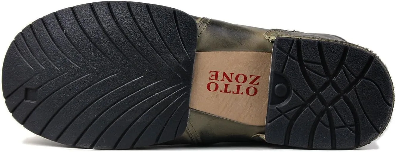 OSSTONE Moto Boots for Men Fashion lace-up Leather Chukka Boots Casual Shoes OS-6015-2-retro-brown-US-R