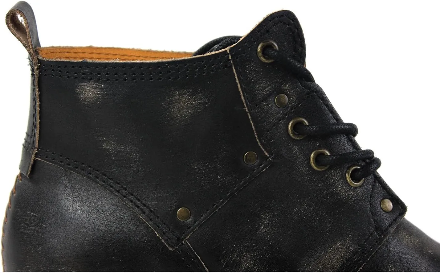 OSSTONE Moto Boots for Men Fashion lace-up Leather Chukka Boots Casual Shoes OS-6015-2-retro-brown-US-R