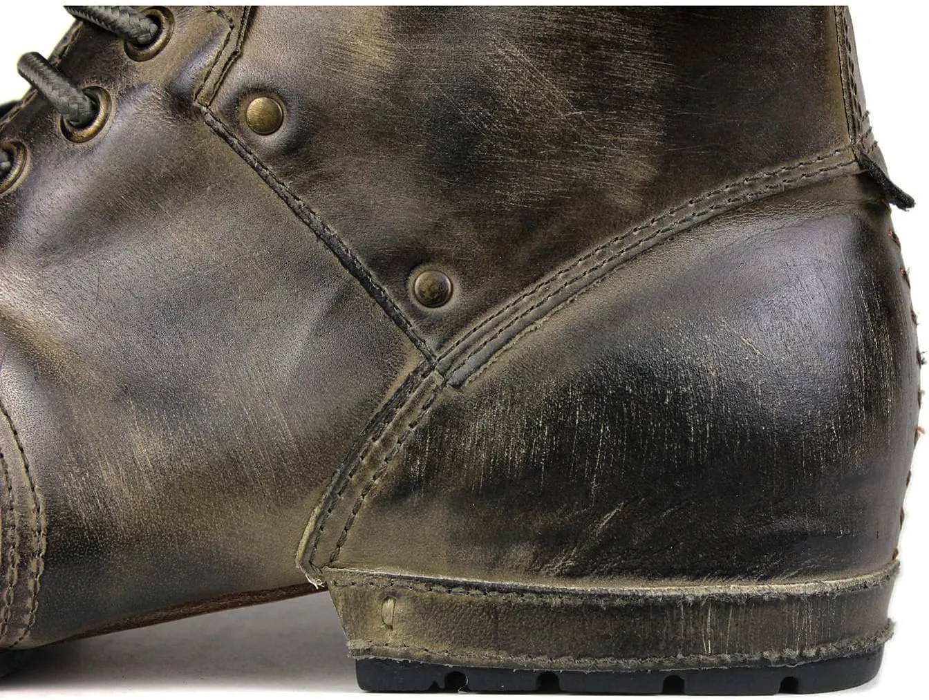 OSSTONE Moto Boots for Men Fashion lace-up Leather Chukka Boots Casual Shoes OS-6015-2-retro-brown-US-R