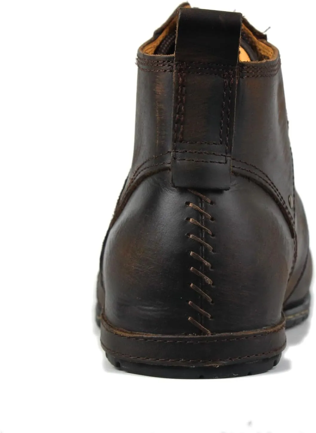 OSSTONE Moto Boots for Men Fashion lace-up Leather Chukka Boots Casual Shoes OS-6015-2-retro-brown-US-R