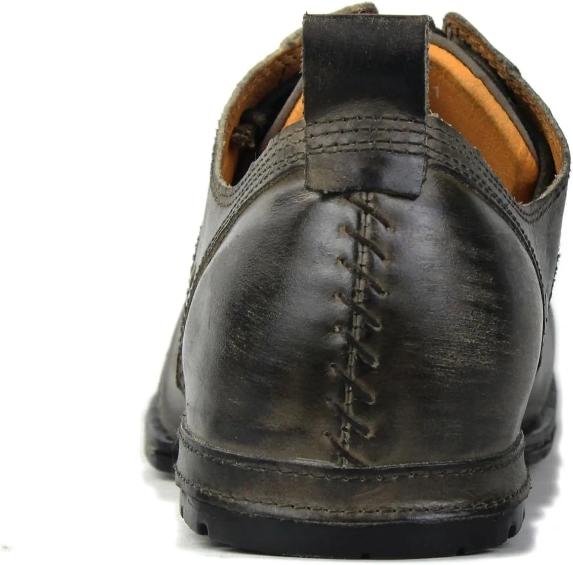 OSSTONE Moto Boots for Men Fashion lace-up Leather Retro Chukka Boots Casual Shoes OS-6015-1-Retro-Style-R