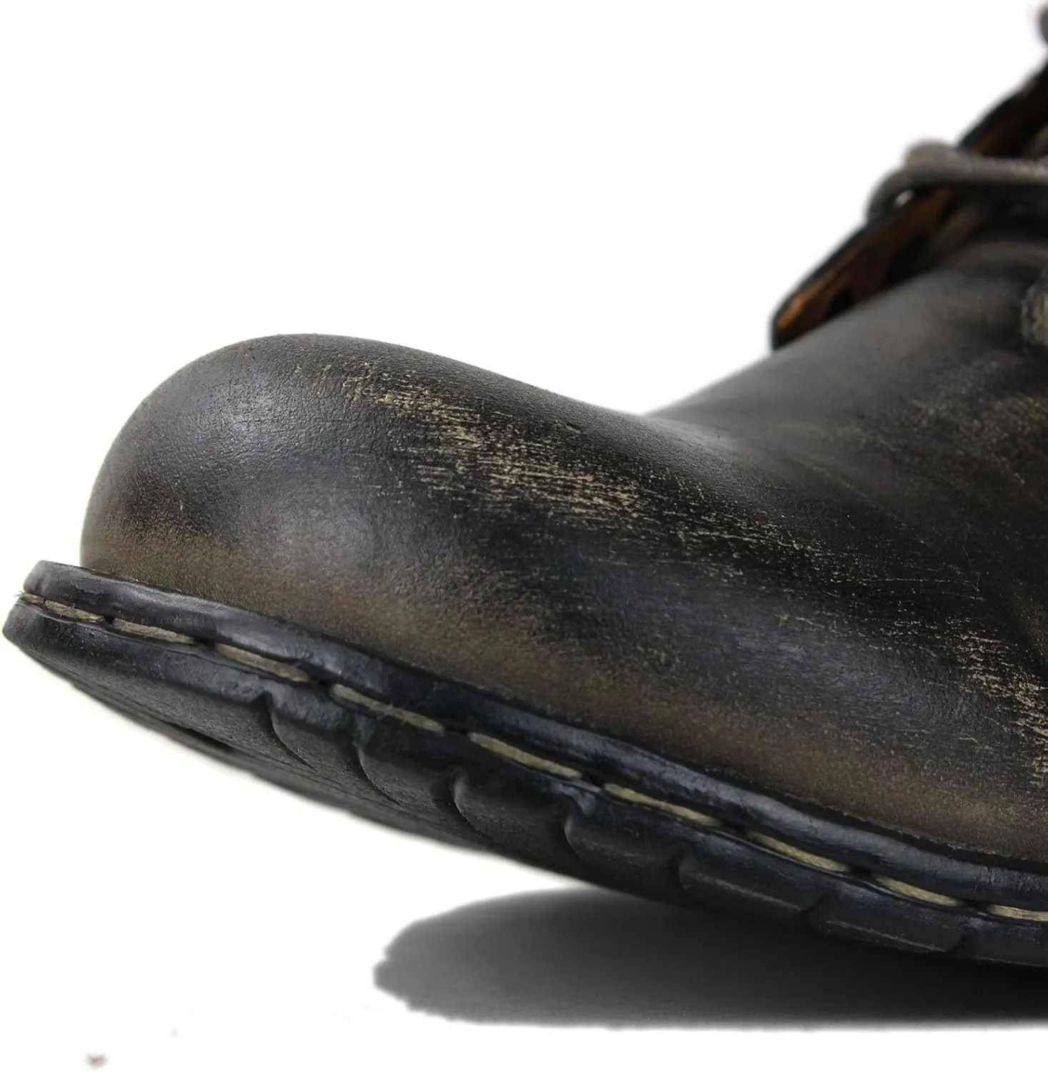 OSSTONE Moto Boots for Men Fashion lace-up Leather Retro Chukka Boots Casual Shoes OS-6015-1-Retro-Style-R