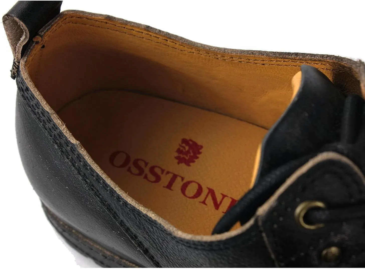 OSSTONE Moto Boots for Men Fashion lace-up Leather Retro Chukka Boots Casual Shoes OS-6015-1-Retro-Style-R