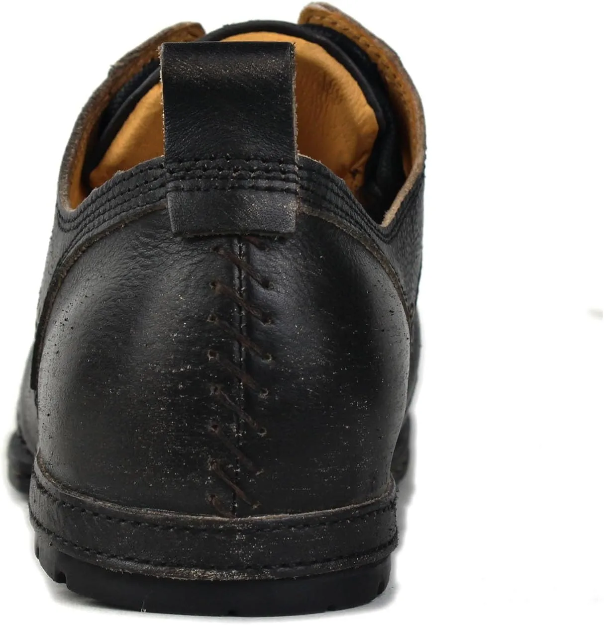 OSSTONE Moto Boots for Men Fashion lace-up Leather Retro Chukka Boots Casual Shoes OS-6015-1-Retro-Style-R