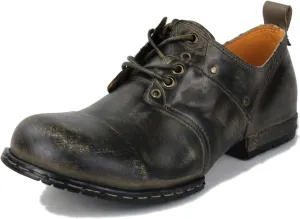 OSSTONE Moto Boots for Men Fashion lace-up Leather Retro Chukka Boots Casual Shoes OS-6015-1-Retro-Style-R