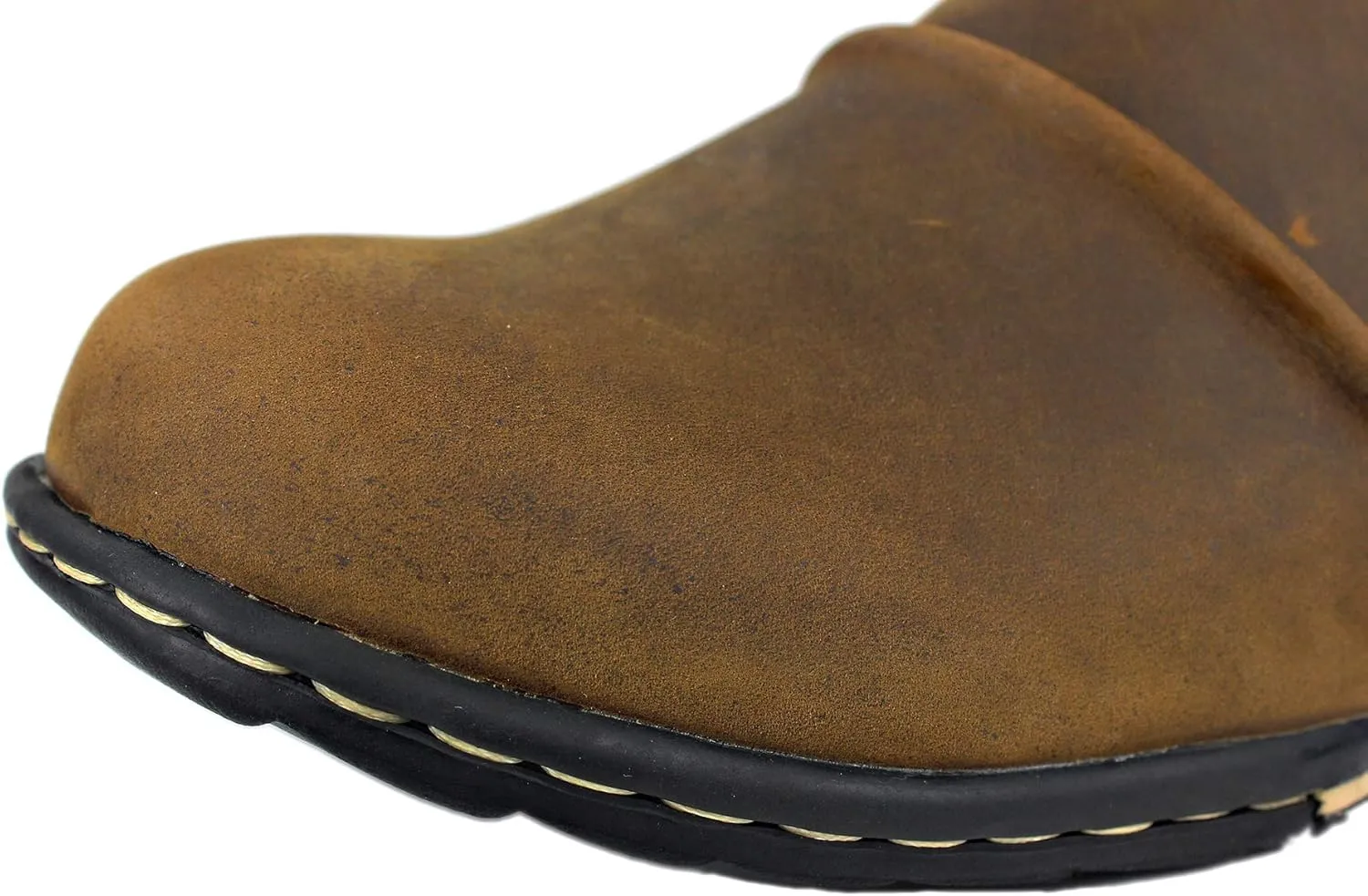 OSSTONE Moto Boots for Men Fashion Zipper-up Leather Chukka Boots Casual Shoes OS-5008-1-ABNH