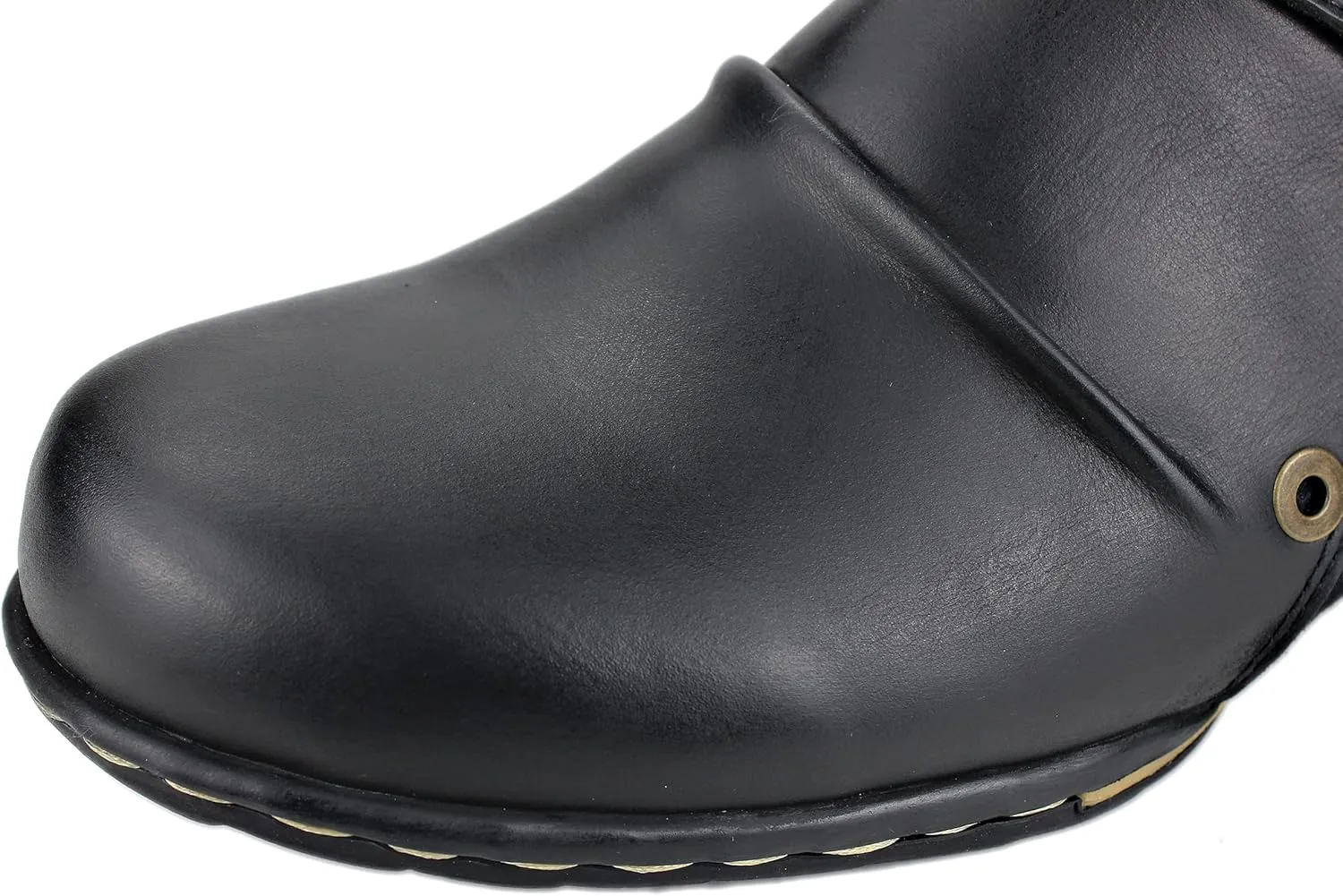 OSSTONE Moto Boots for Men Fashion Zipper-up Leather Chukka Boots Casual Shoes OS-5008-1-ABNH