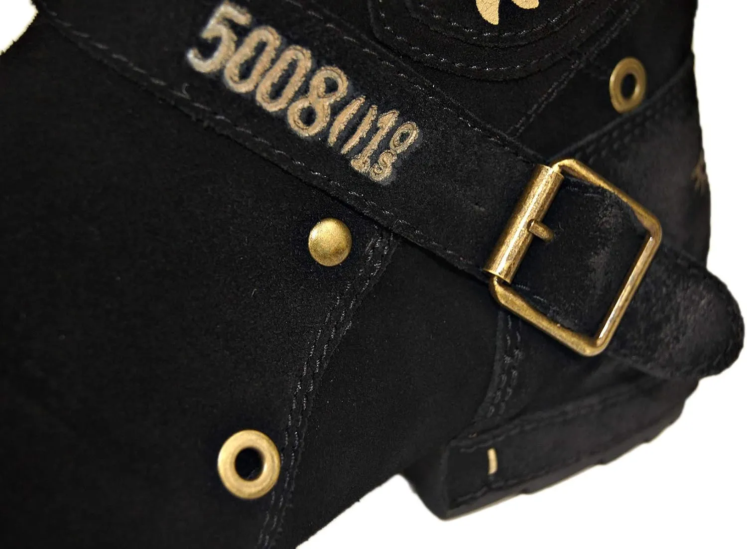 OSSTONE Moto Boots for Men Fashion Zipper-up Leather Chukka Boots Casual Shoes OS-5008-1-ABNH