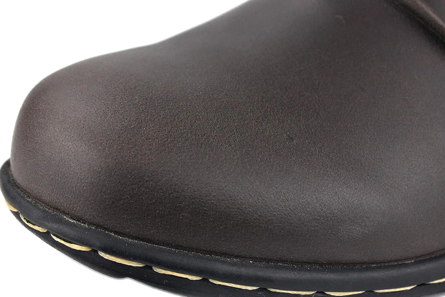 OSSTONE Moto Boots for Men Fashion Zipper-up Leather Chukka Boots Casual Shoes OS-5008-1-ABNH