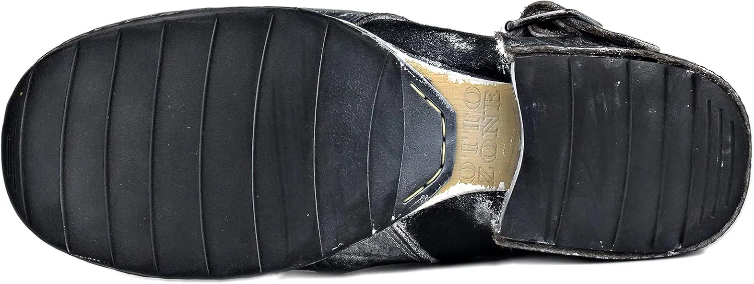 OSSTONE Moto Boots for Men Fashion Zipper-up Leather Chukka Boots Casual Shoes OS-5008-1-AI-US-R