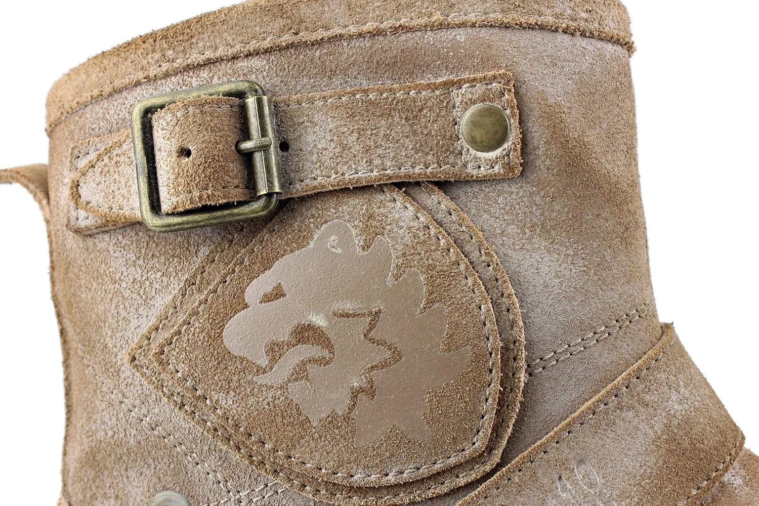OSSTONE Moto Boots for Men Fashion Zipper-up Leather Chukka Boots Casual Shoes OS-5008-1-Camouflage Green