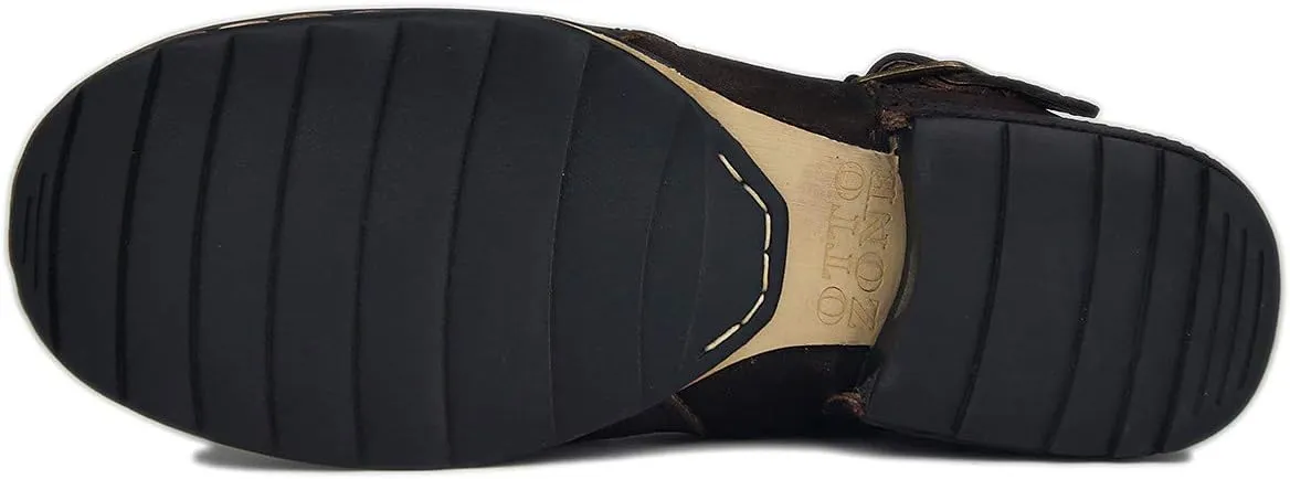 OSSTONE Moto Boots for Men Fashion Zipper-up Leather Chukka Boots Casual Shoes Retro Style OS-5008-1-DA1B1