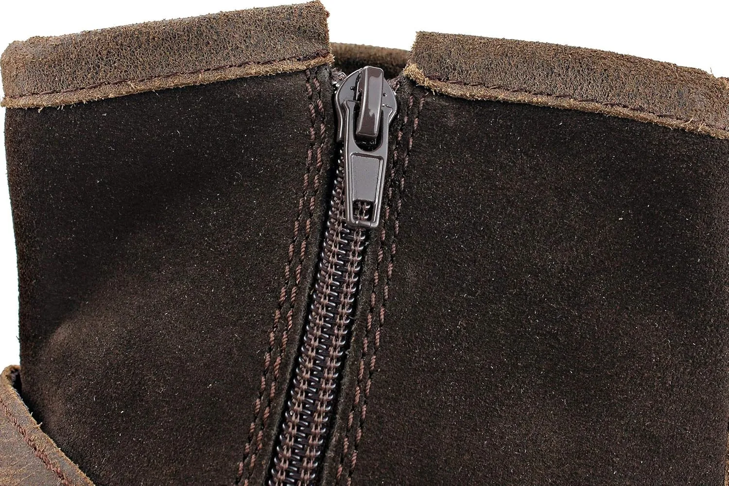 OSSTONE Moto Boots for Men Fashion Zipper-up Leather Chukka Boots Casual Shoes Retro Style OS-5008-1-DA1B1