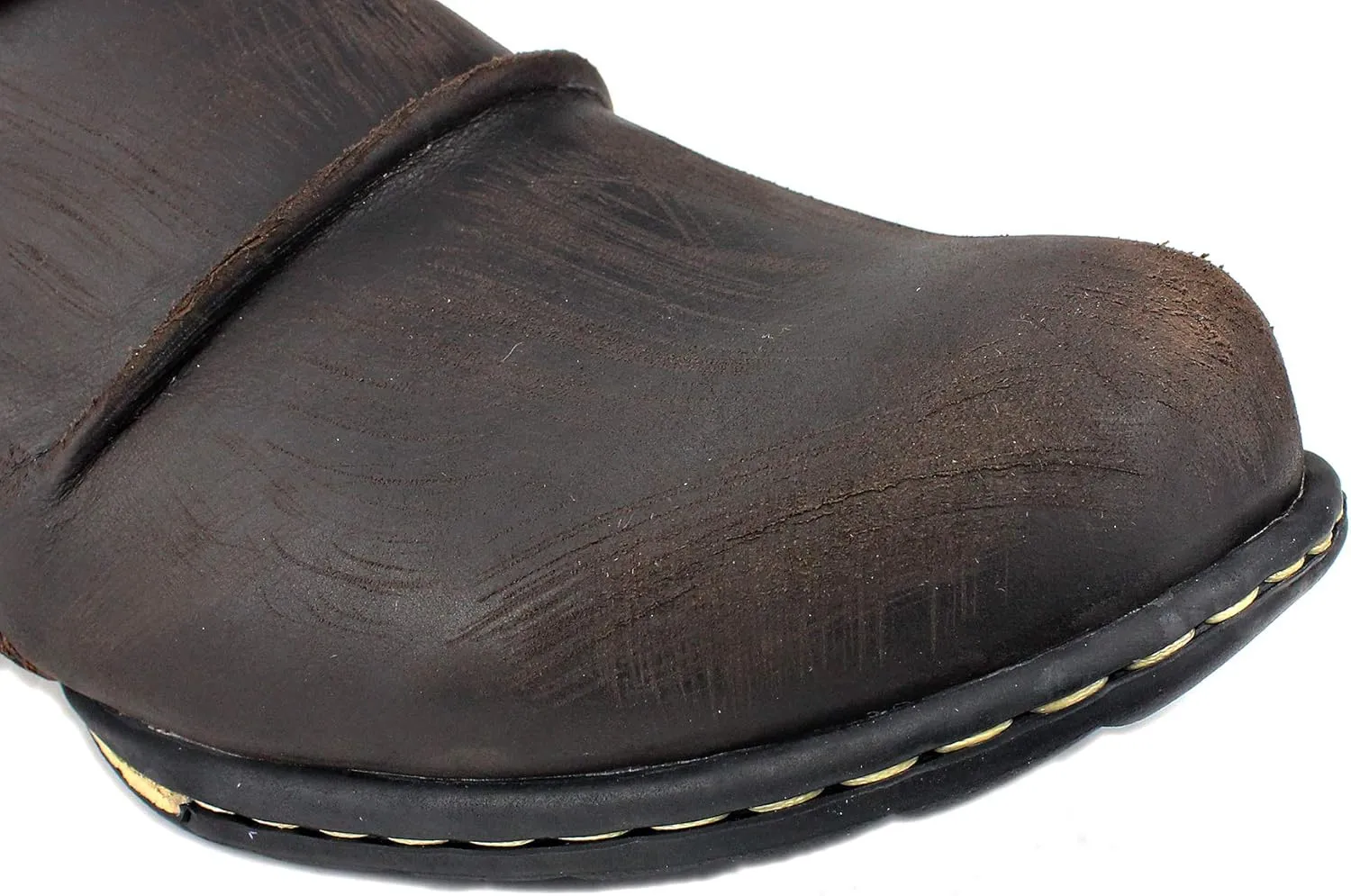 OSSTONE Moto Boots for Men Fashion Zipper-up Leather Chukka Boots Casual Shoes Retro Style OS-5008-1-DA1B1