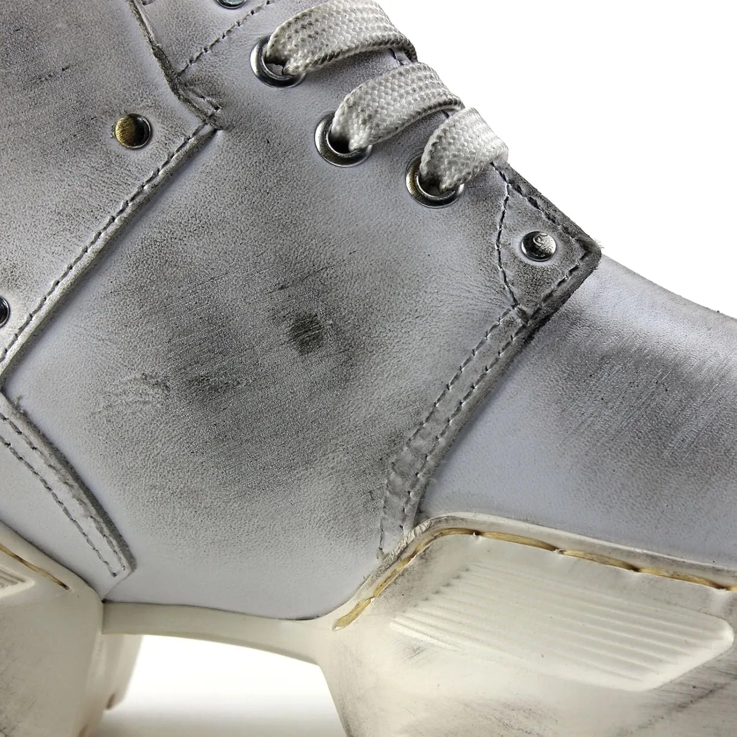 OSSTONE Vintage Fashion Sneakers for Men lace-up Leather Retro Moto Chukka Boots Casual Shoes OS-5008-S-1-US-R