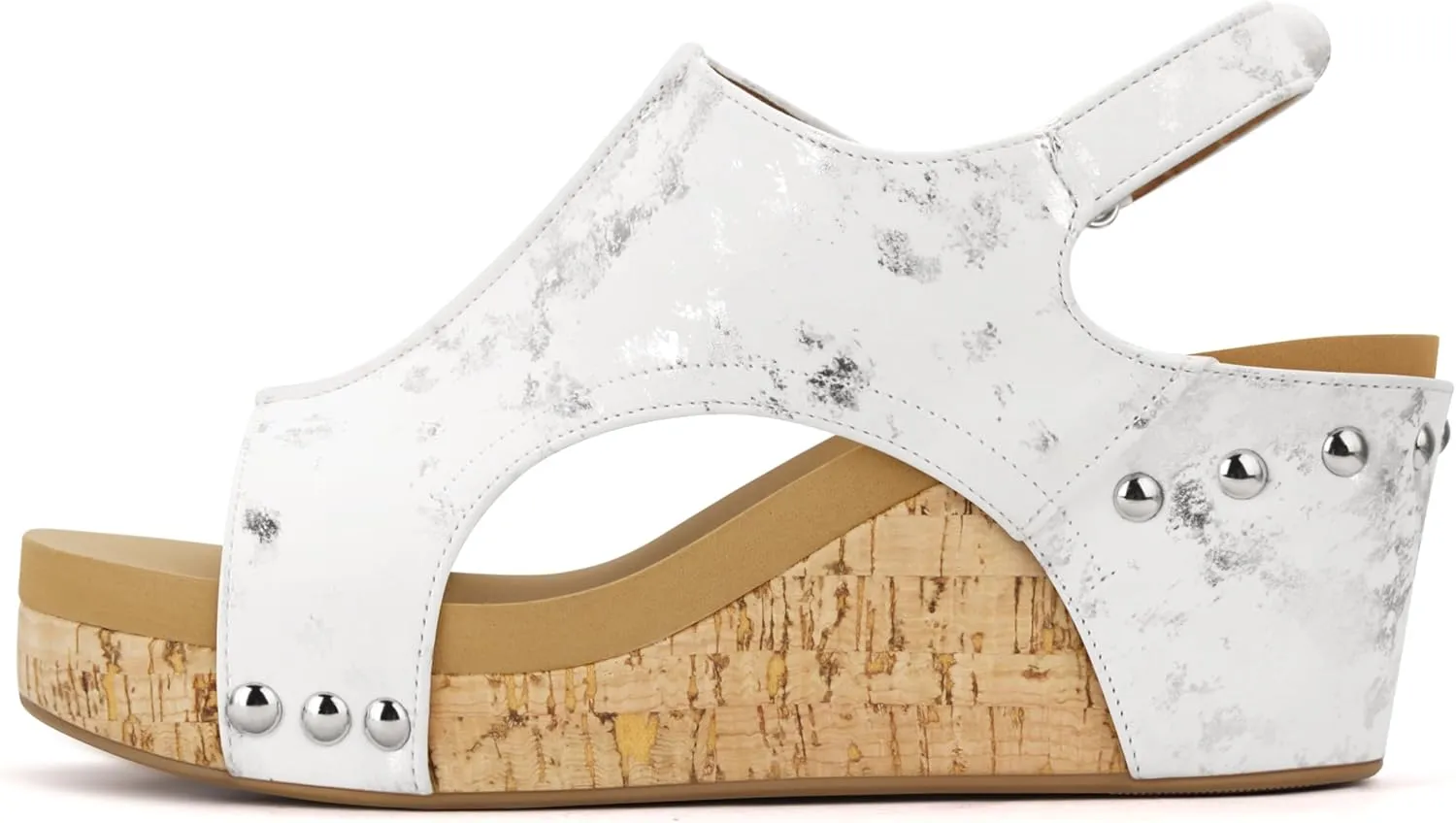 PARTY Women's Wedge Sandals With Buckle Ankle Strap for Dressy Summer