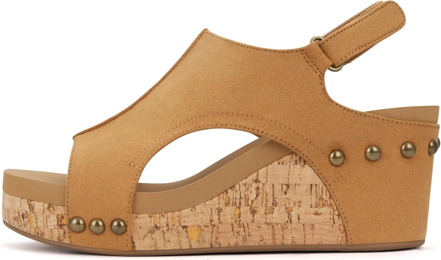 PARTY Women's Wedge Sandals With Buckle Ankle Strap for Dressy Summer