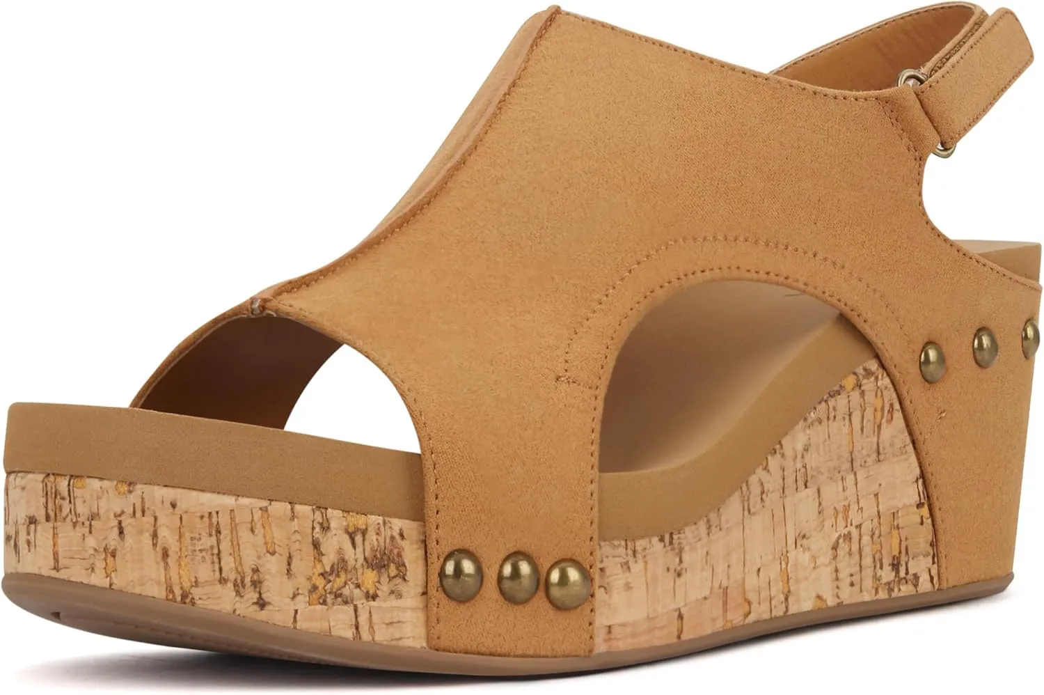 PARTY Women's Wedge Sandals With Buckle Ankle Strap for Dressy Summer