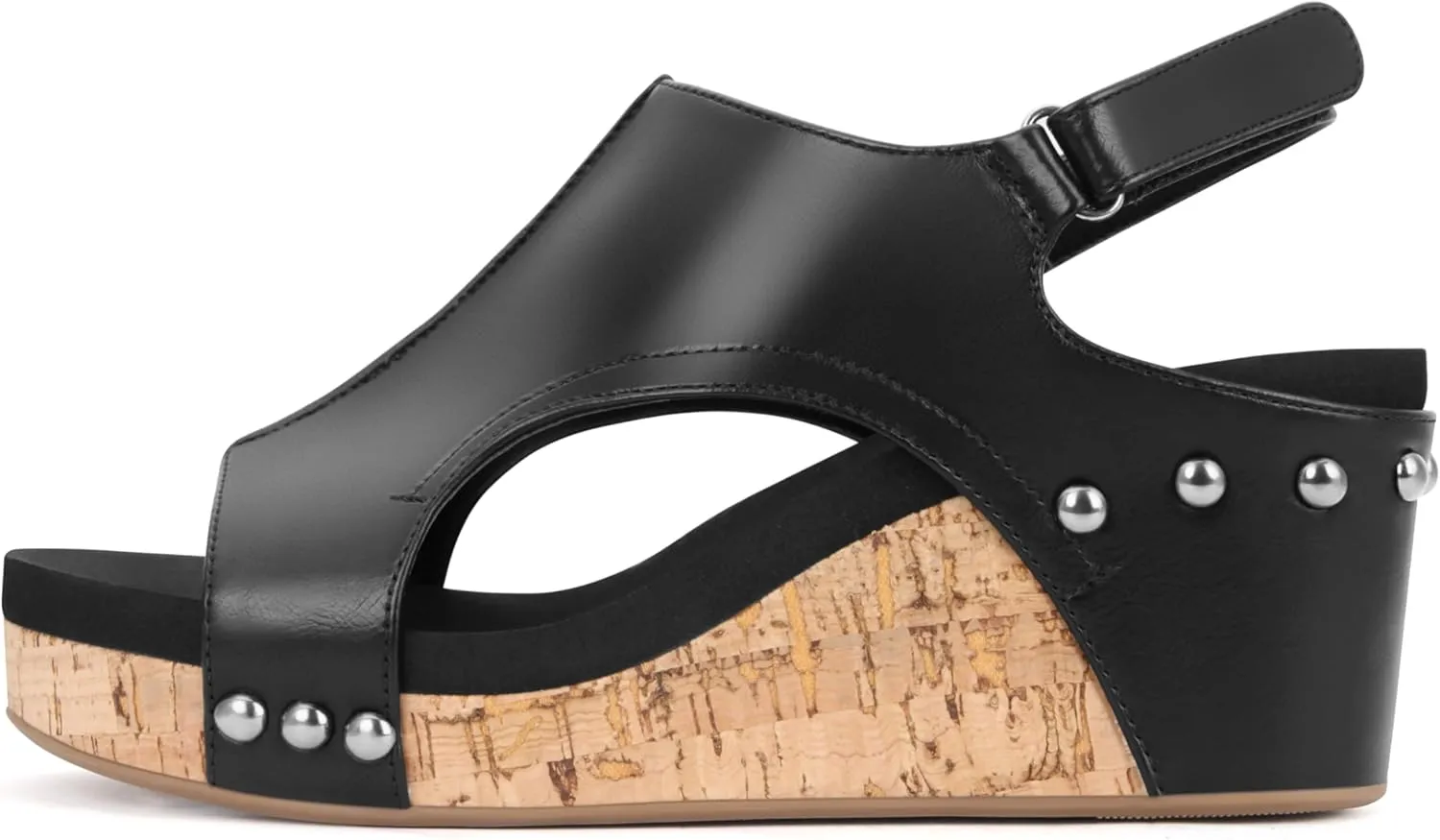 PARTY Women's Wedge Sandals With Buckle Ankle Strap for Dressy Summer