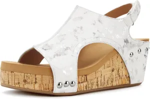 PARTY Women's Wedge Sandals With Buckle Ankle Strap for Dressy Summer