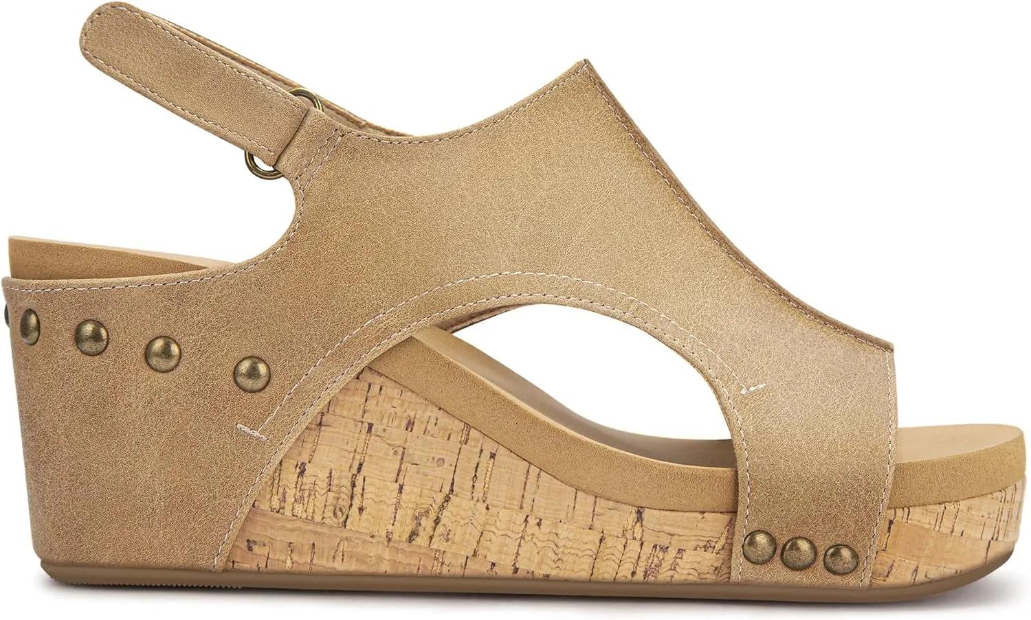 PARTY Women's Wedge Sandals With Buckle Ankle Strap for Dressy Summer