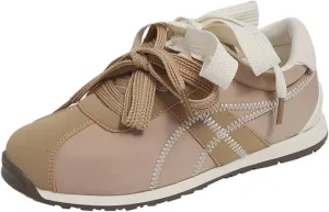 Patchwork Casual Lace Up Non - Slip Walking Shoes for Women. Comfortable Tennis Running Shoes, Womens Fashion Sneakers