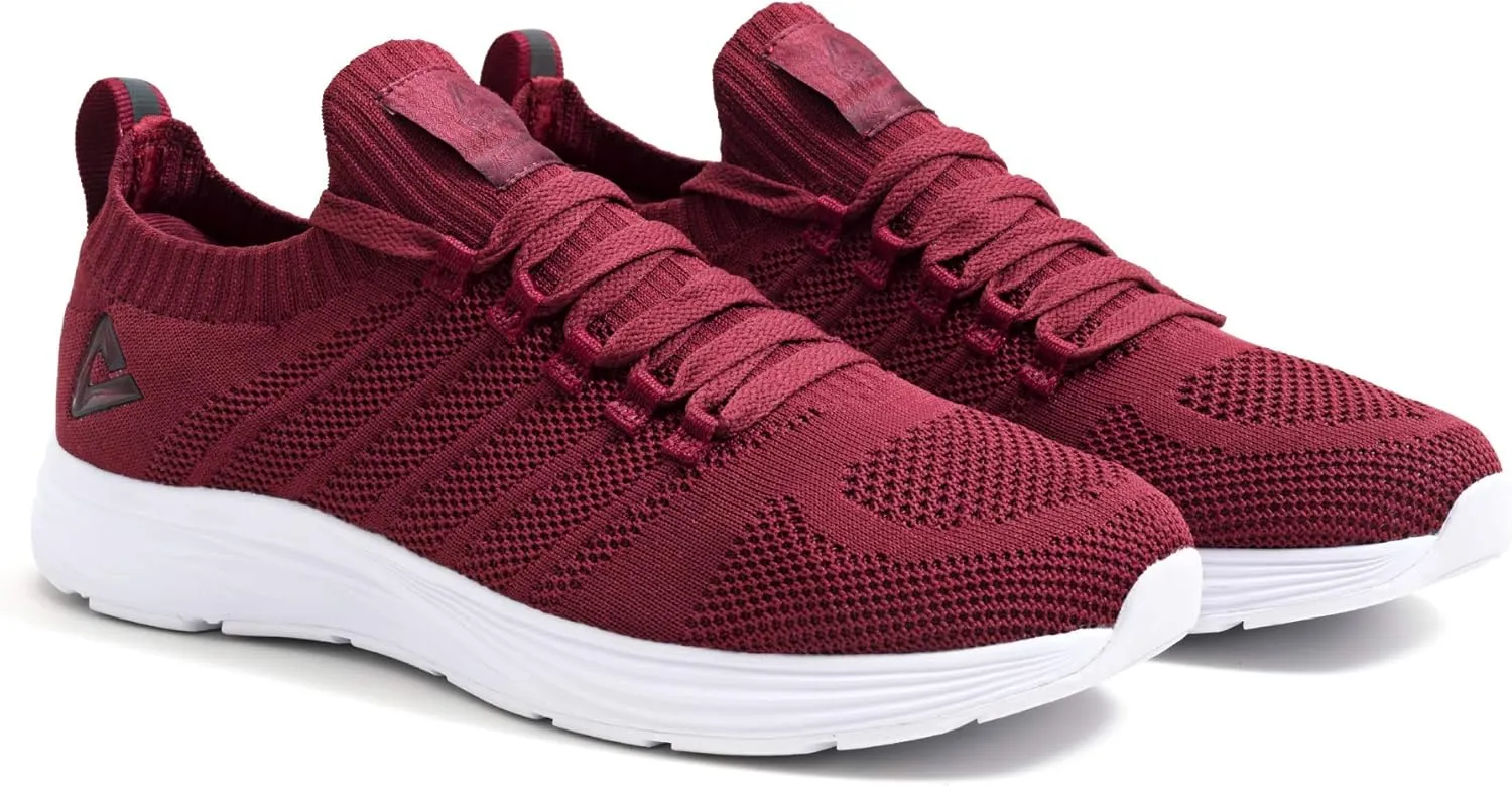 PEAK Mens Lightweight Walking Shoes Comfortable Slip On Sports Sneakers for Tennis, Gym, Running, Casual Workout