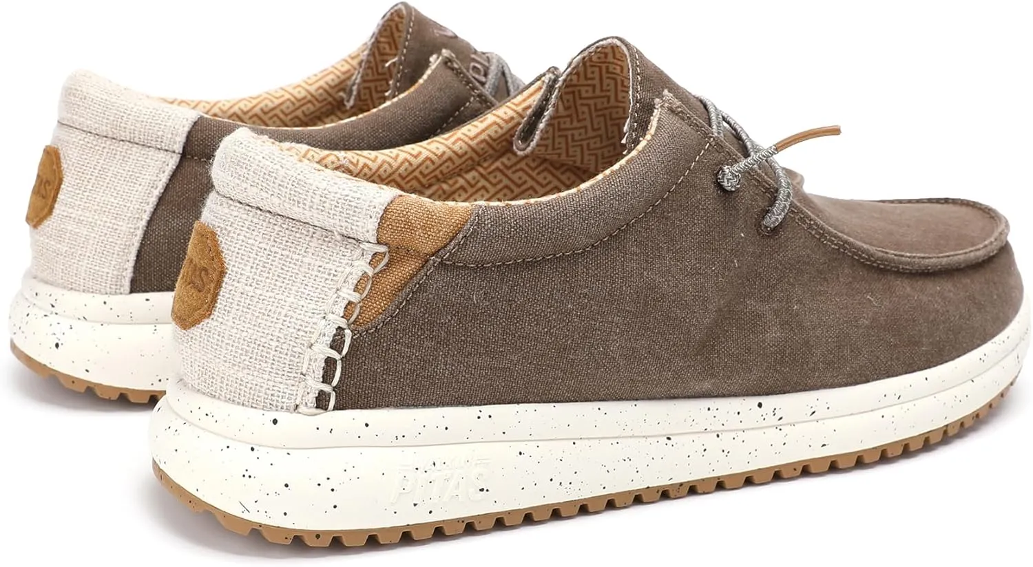 PITAS Nías Boat Shoes for Men | All Day Comfort Men’s Casual Shoes | Lightweight Loafers for Men | Taupe