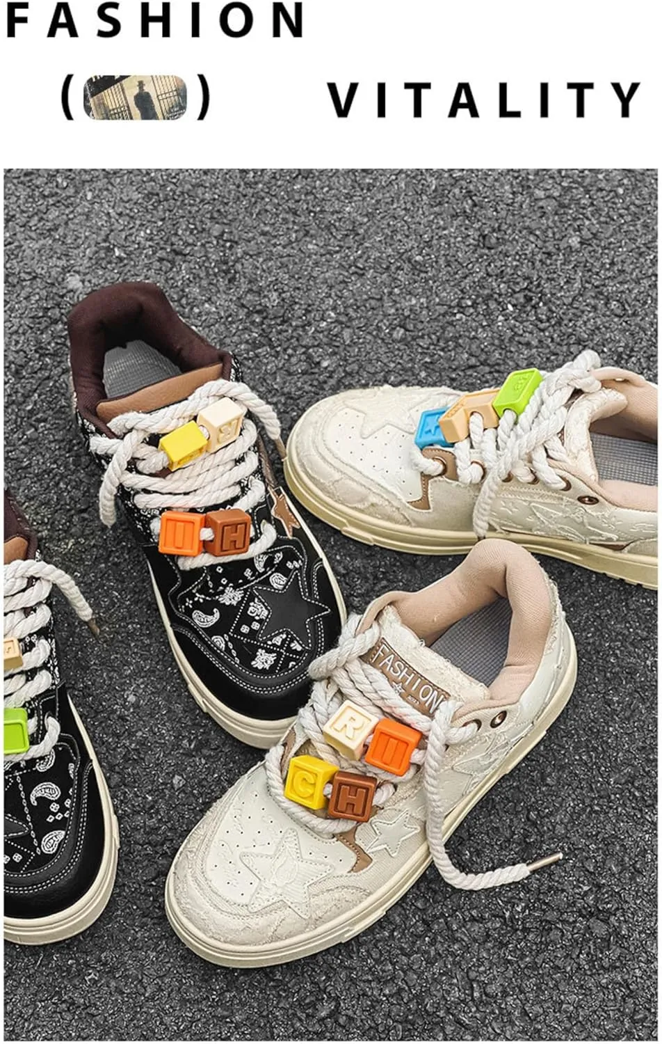 Premium Leather Y2K Retro Star Pattern Sneakers for Casual Wear with Comfortable Fit and Non-Slip Sole