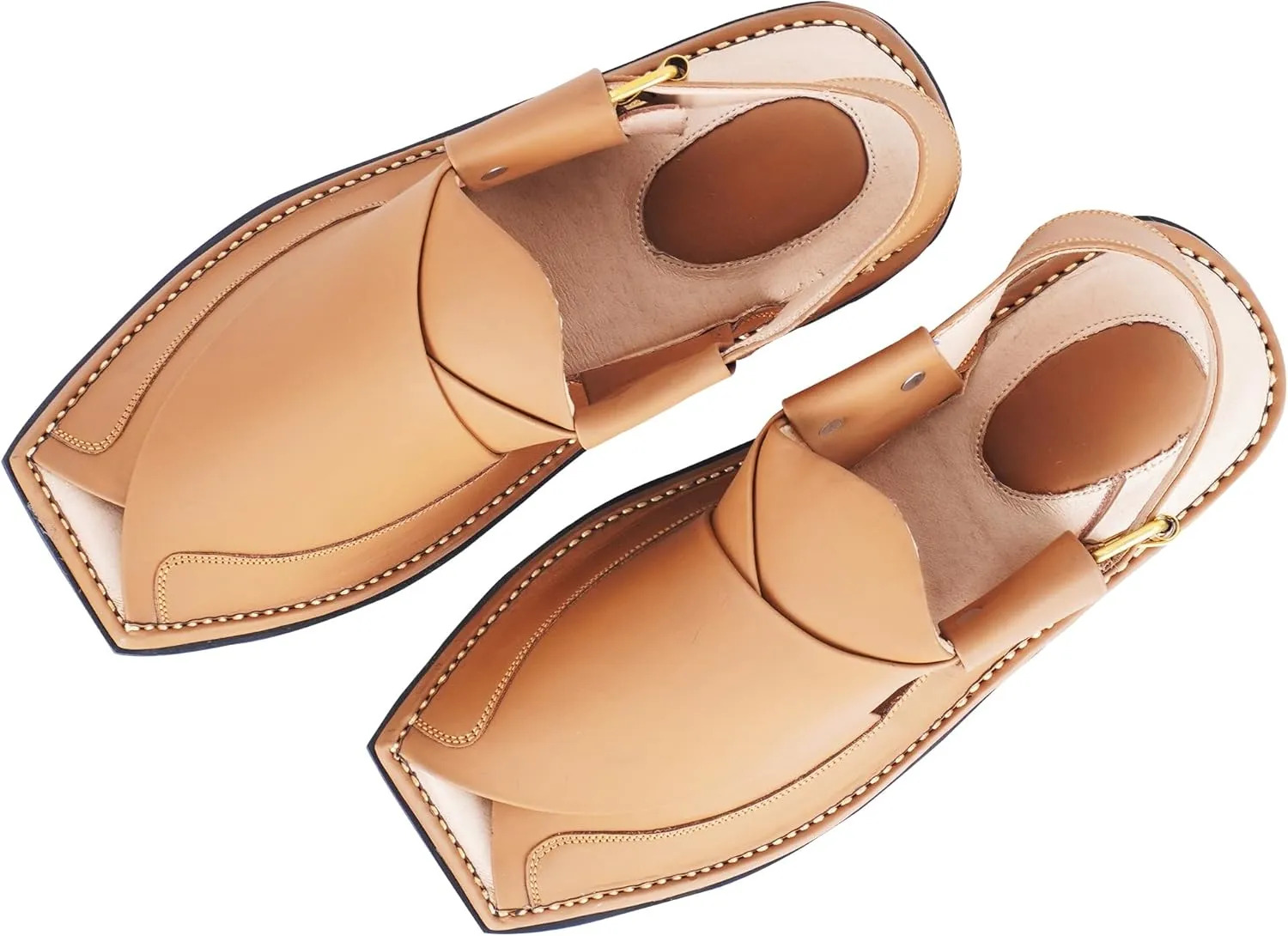Premium Men's Black Genuine Cowhide Leather Sandals - Comfortable Double Sole Summer Footwear