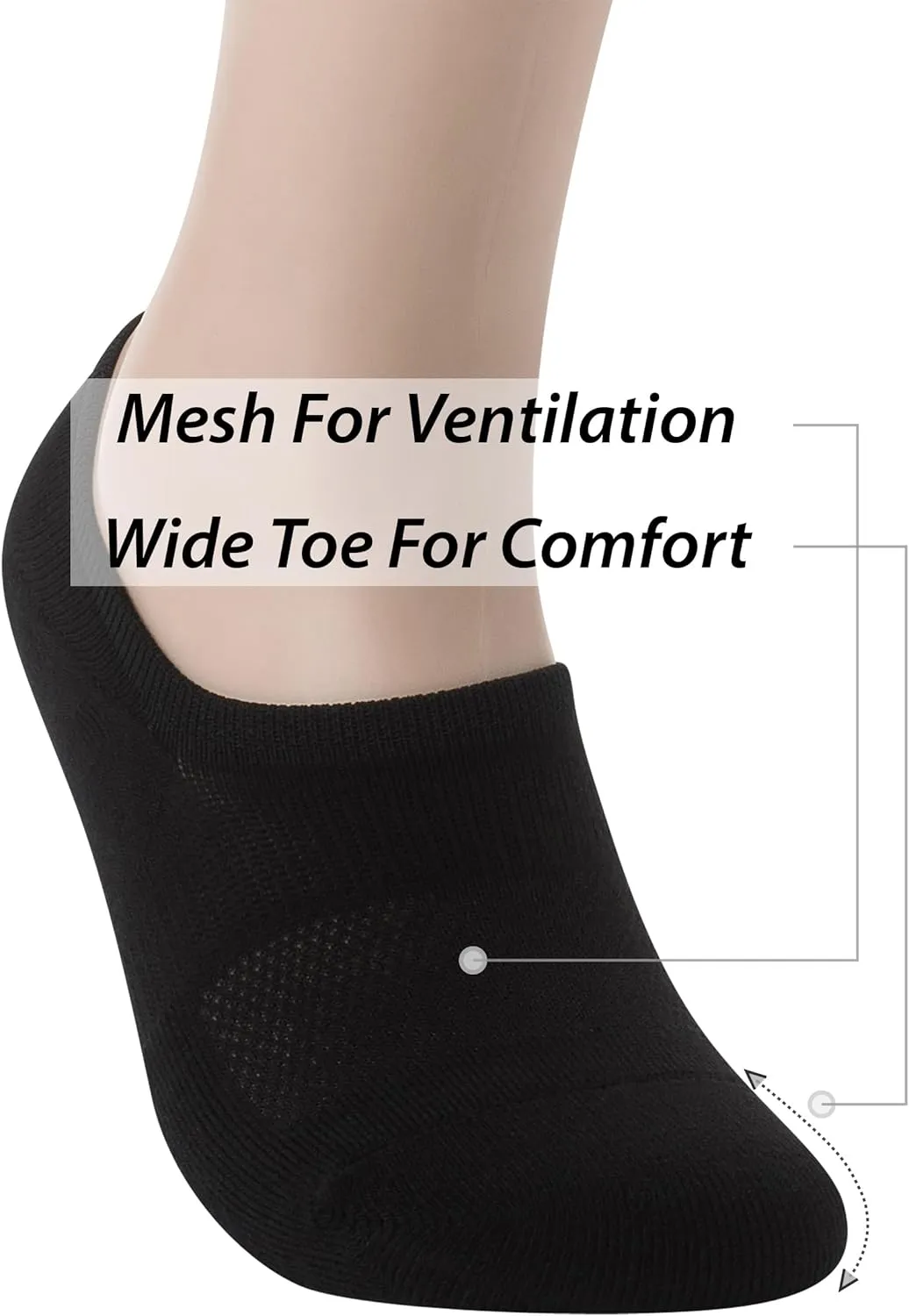 Pro Mountain No Show Socks For Men Cotton Cushion Footies Liner M L XL